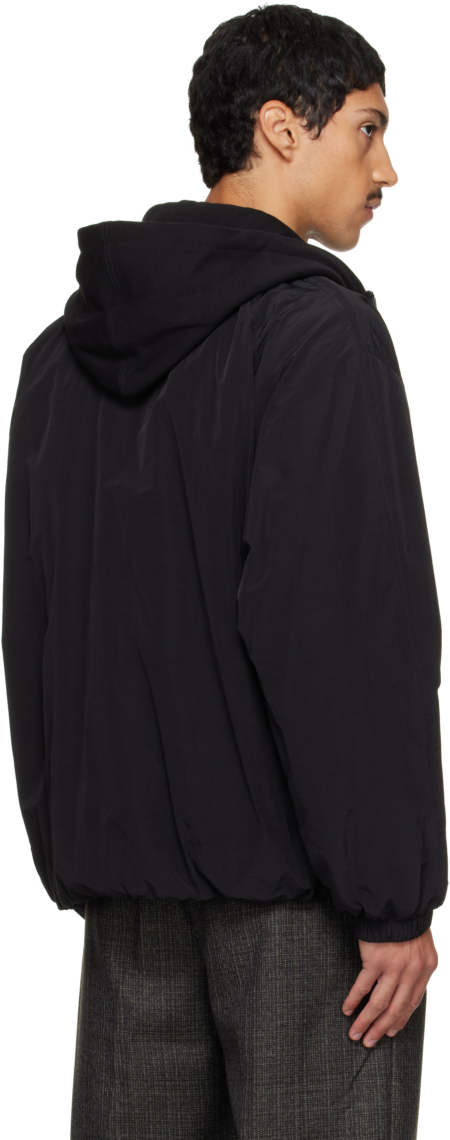 Solid Homme - Black Layered Taffeta Jacket