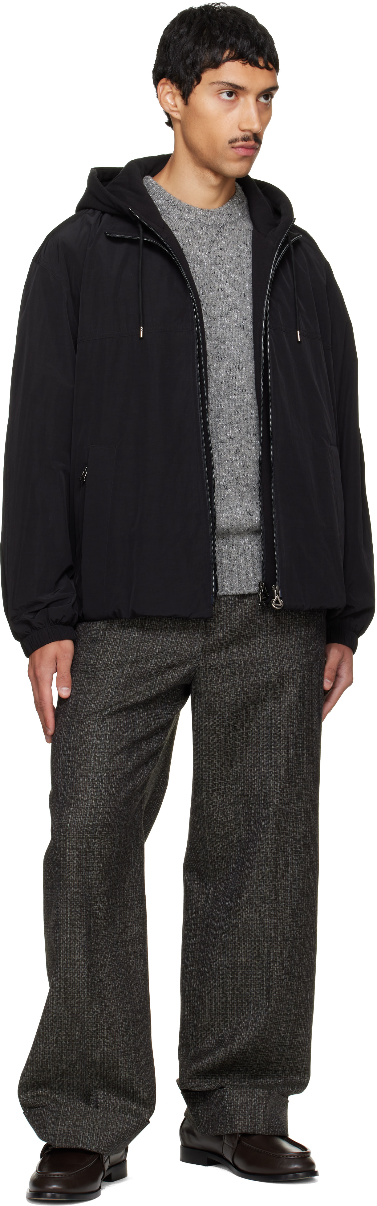 Solid Homme - Black Layered Taffeta Jacket