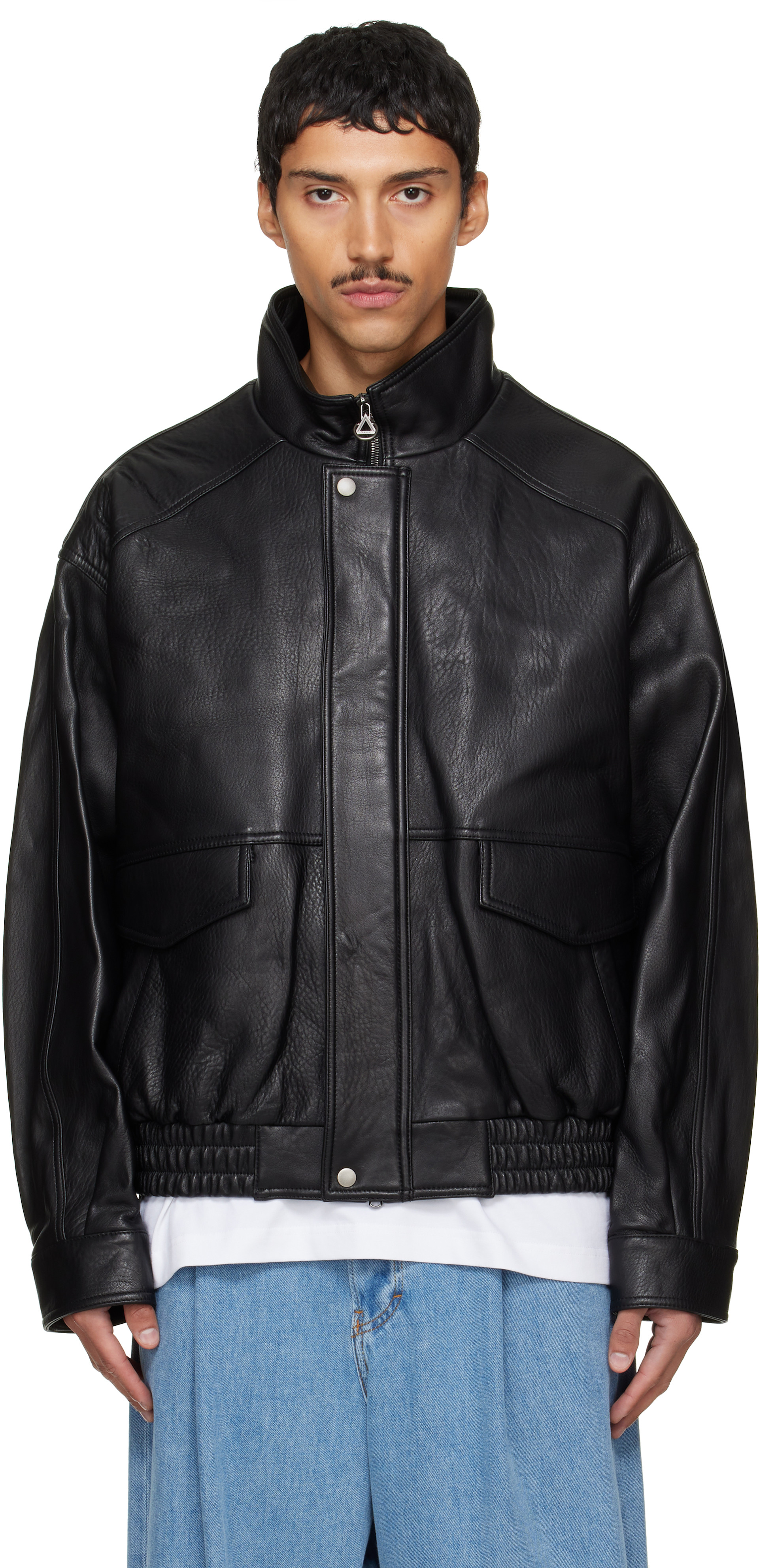 Solid Homme - Black Grained Lambskin Jacket