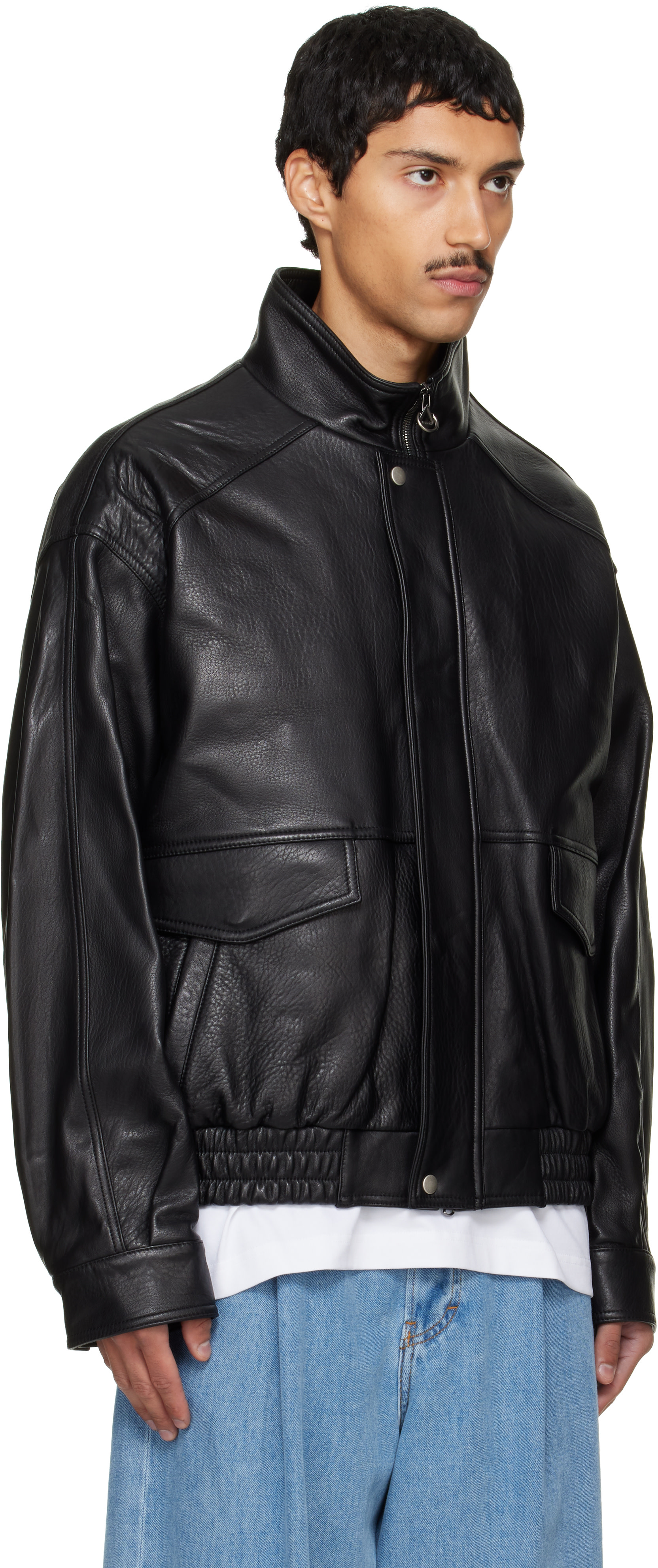 Solid Homme - Black Grained Lambskin Jacket