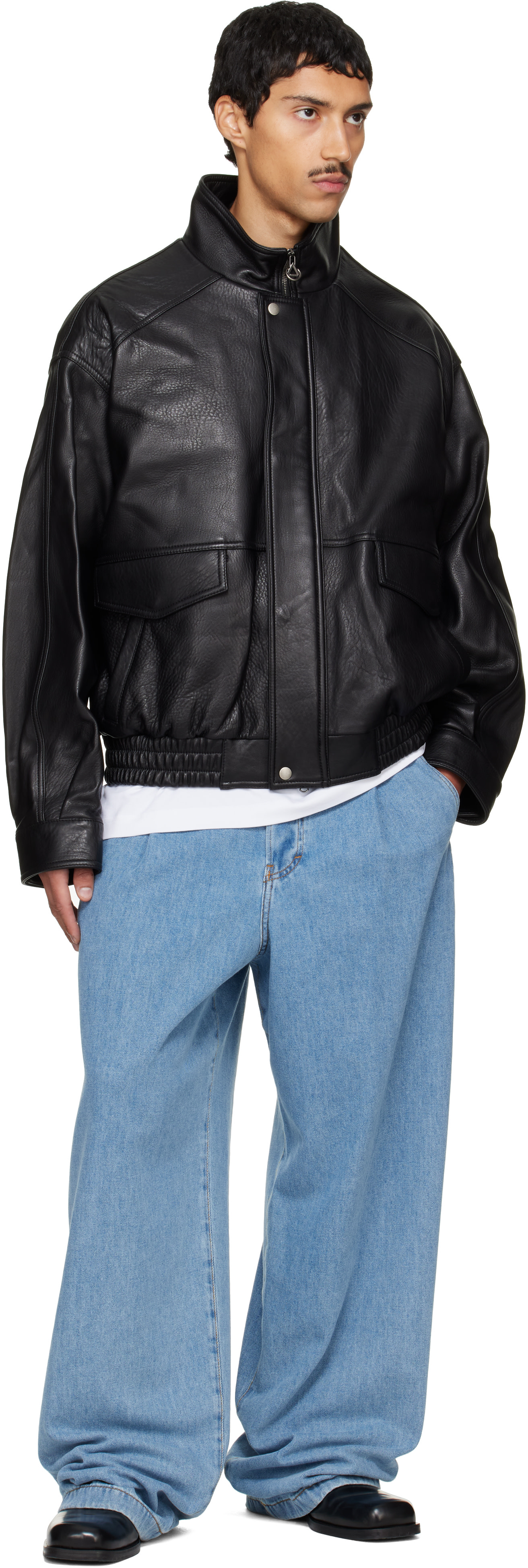 Solid Homme - Black Grained Lambskin Jacket