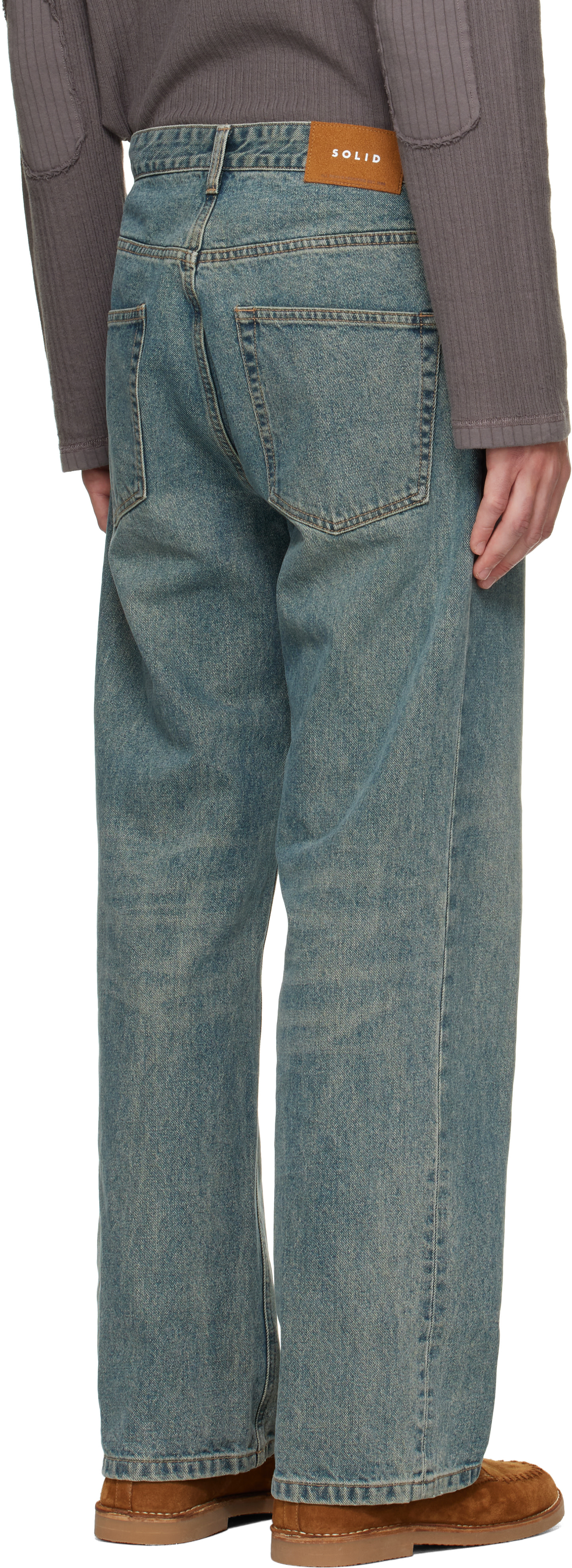 Solid Homme - Blue Slim Bootcut Jeans