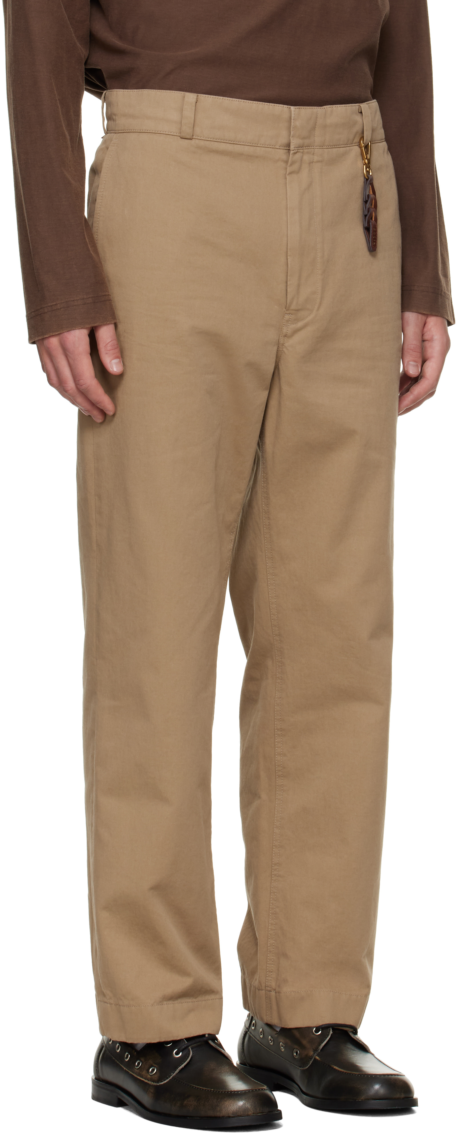 Solid Homme - Beige Cotton Twill Trousers