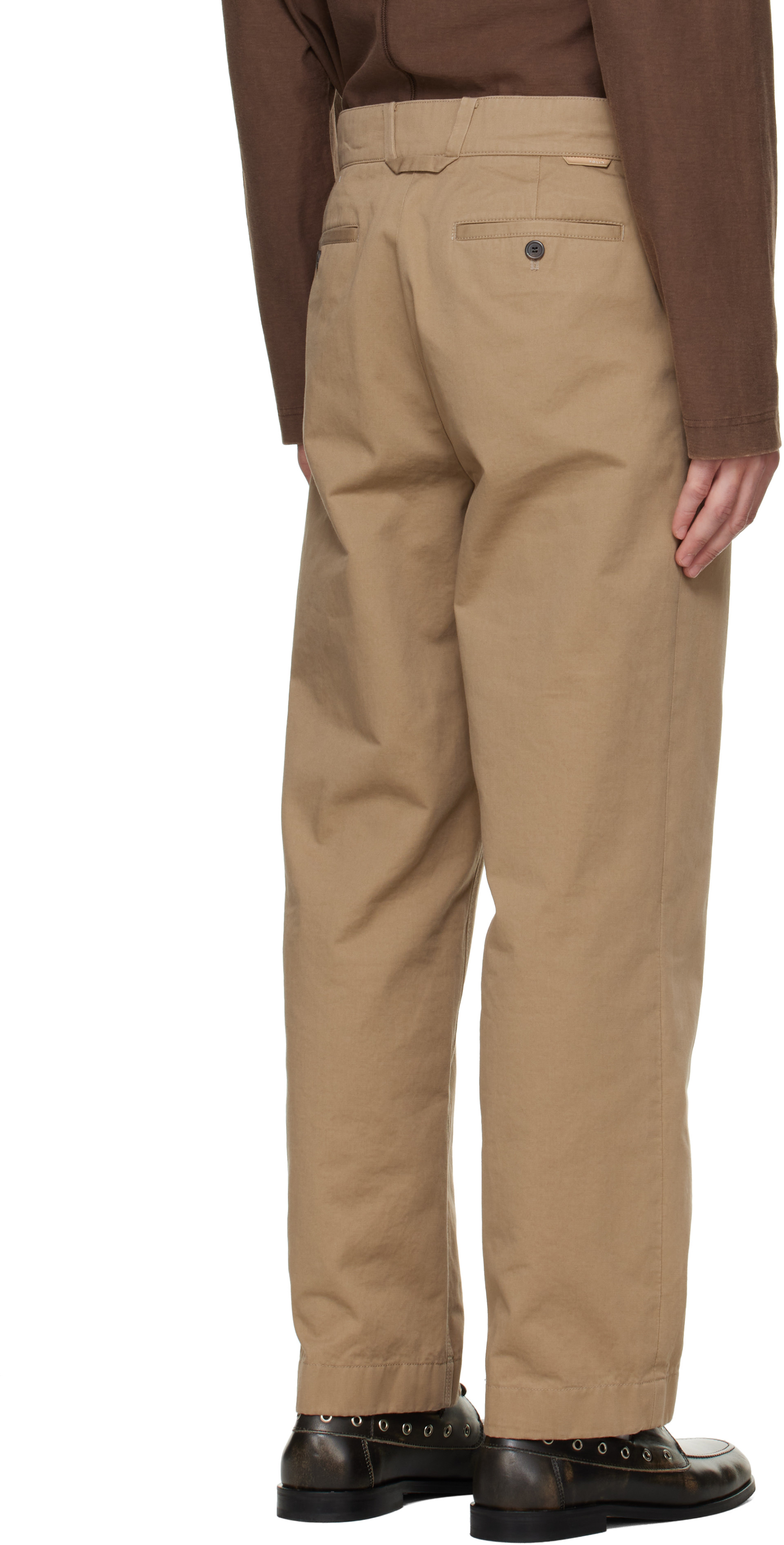 Solid Homme - Beige Cotton Twill Trousers