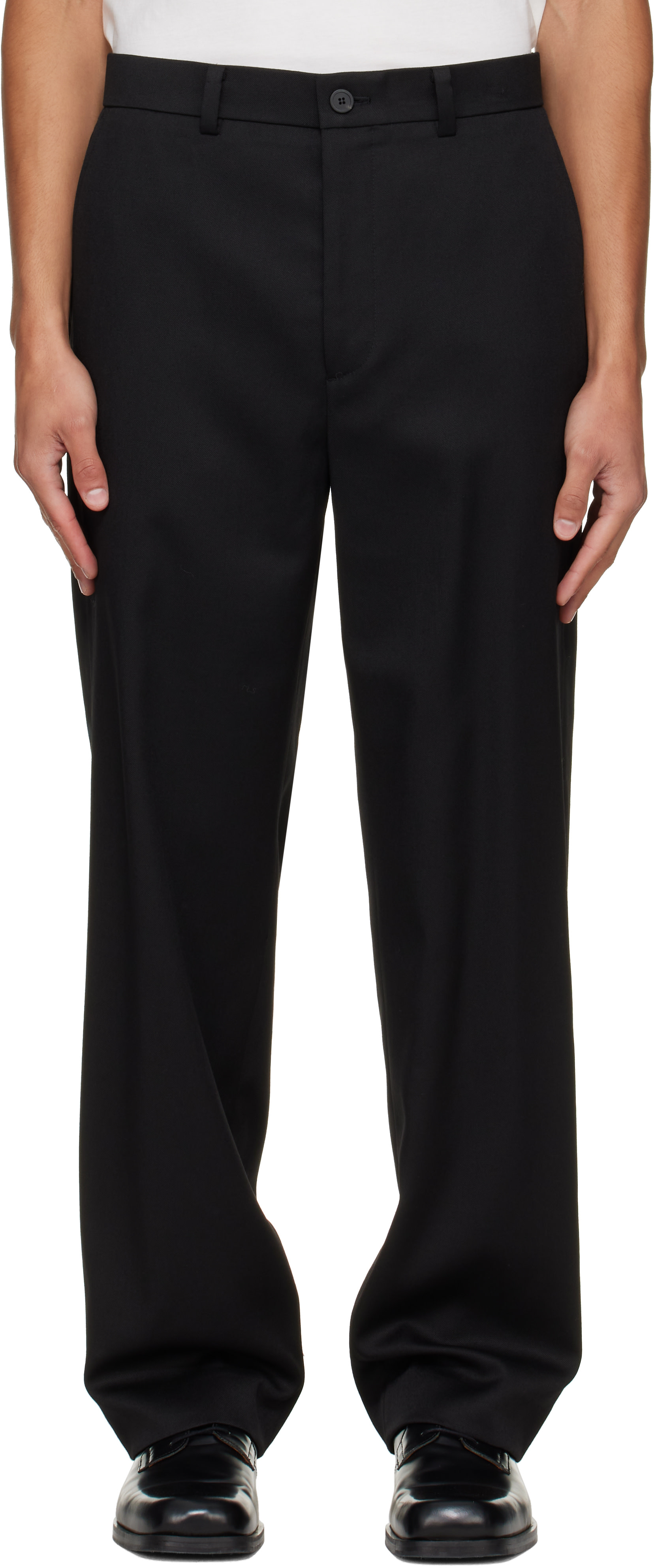 Solid Homme - Black Twill Trousers