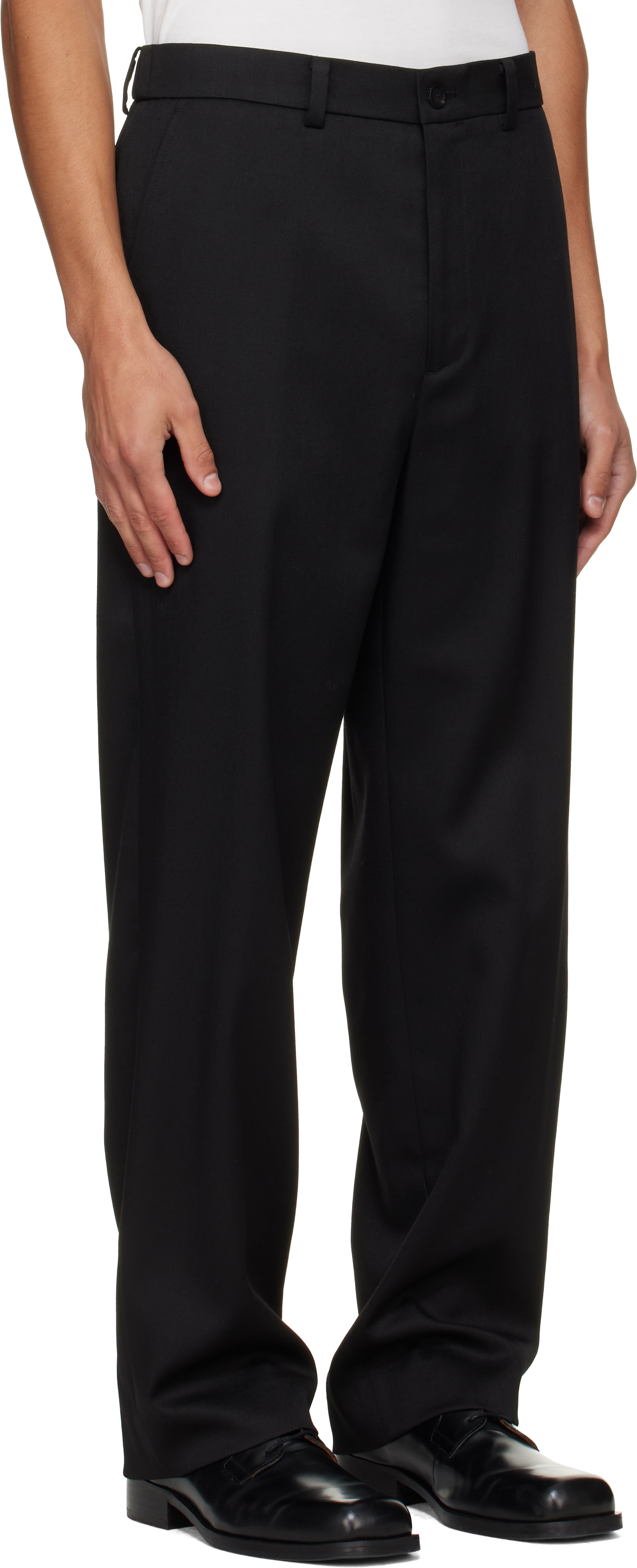 Solid Homme - Black Twill Trousers