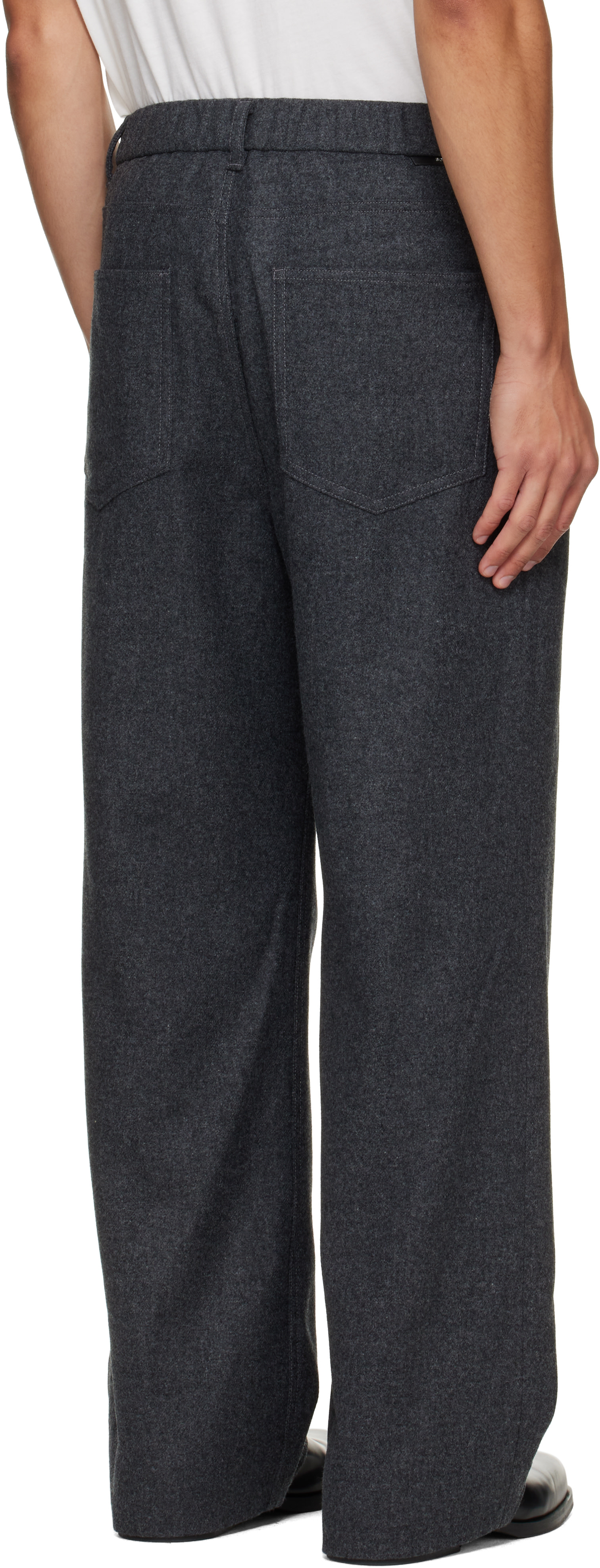 Solid Homme - Pantalon gris en melton