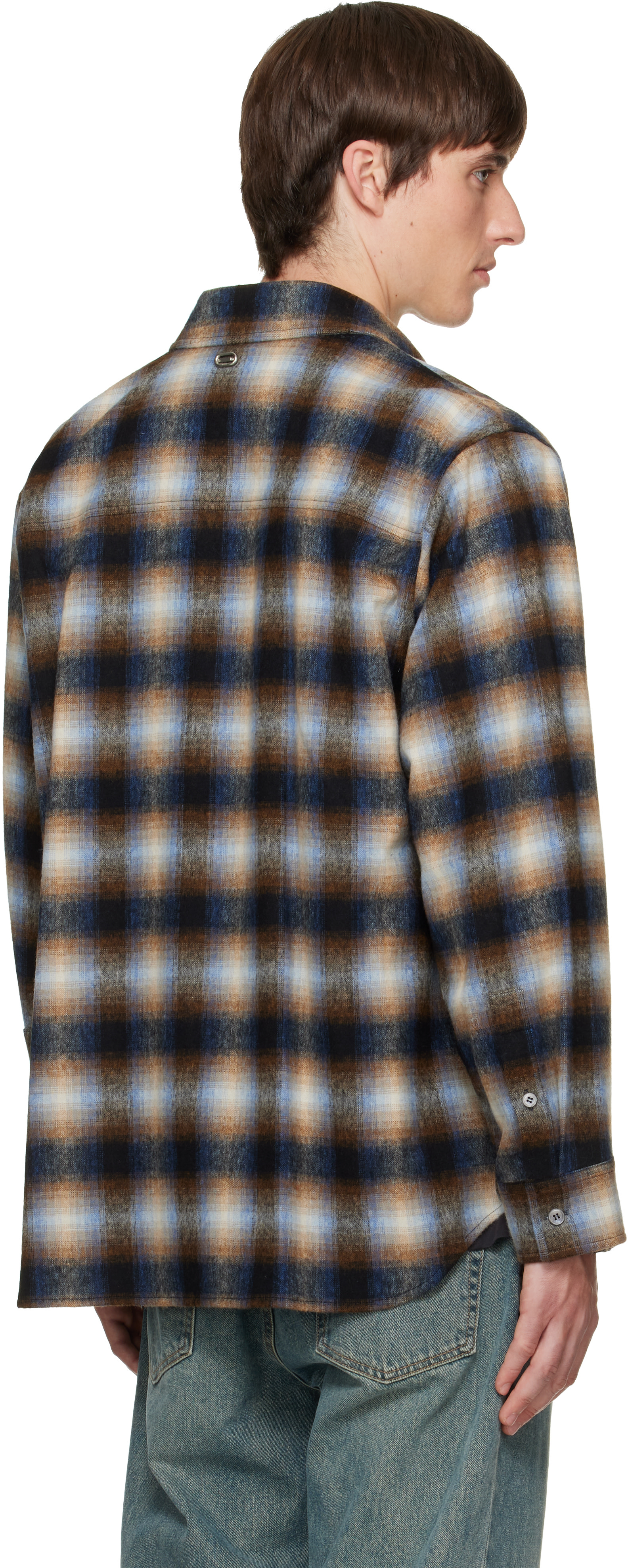 Solid Homme - Navy Wool Check Shirt