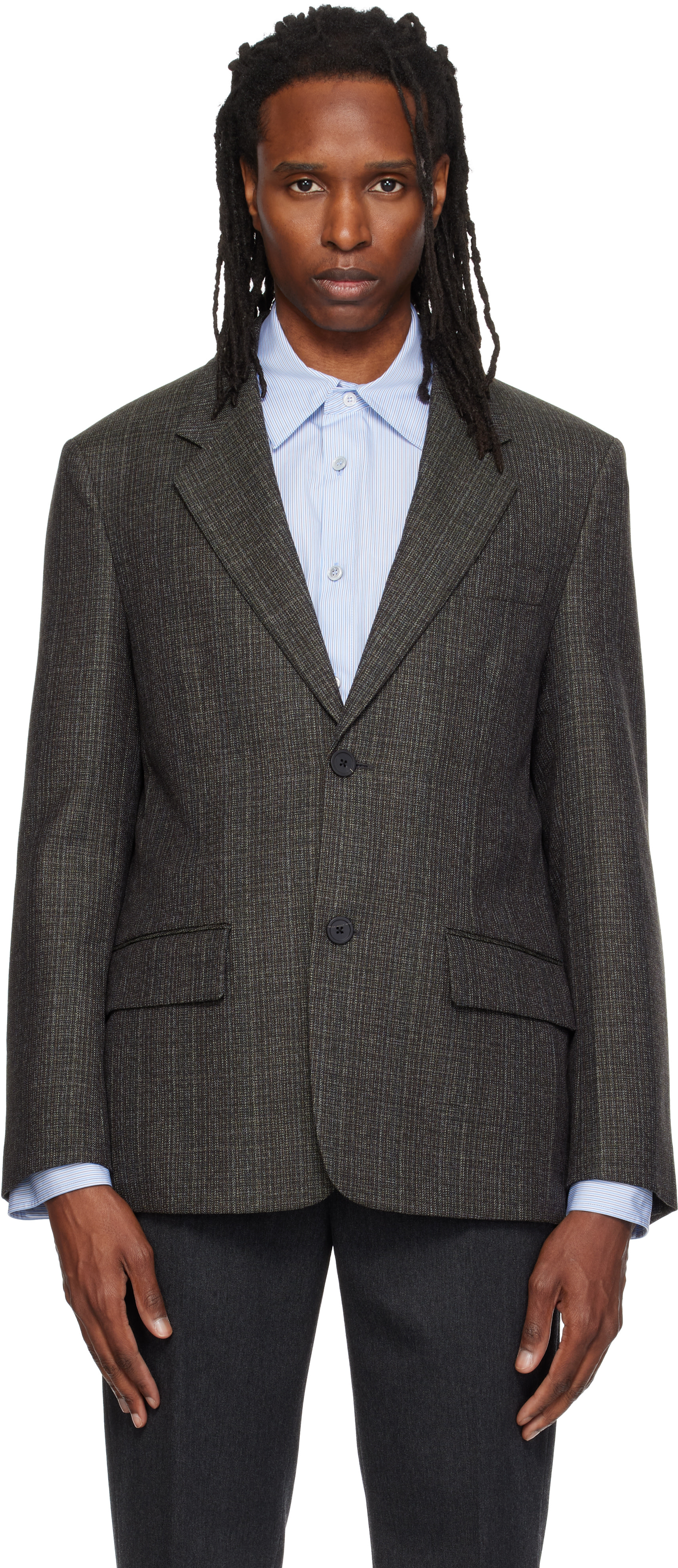 Solid Homme - Veston brun en laine