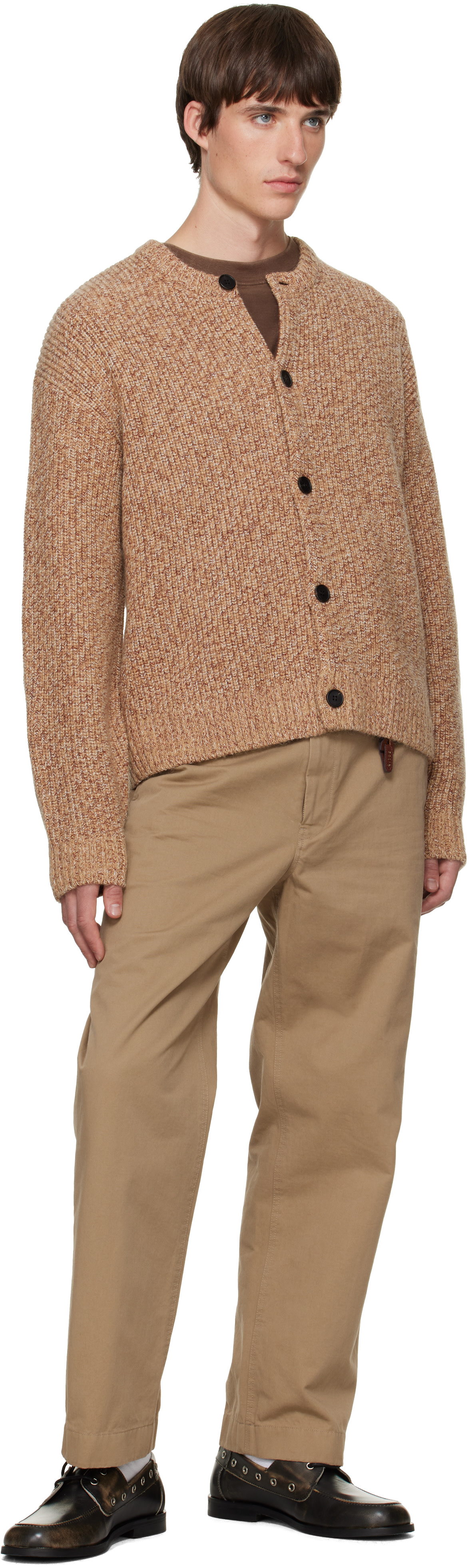 Solid Homme - Beige Wool Button Cardigan