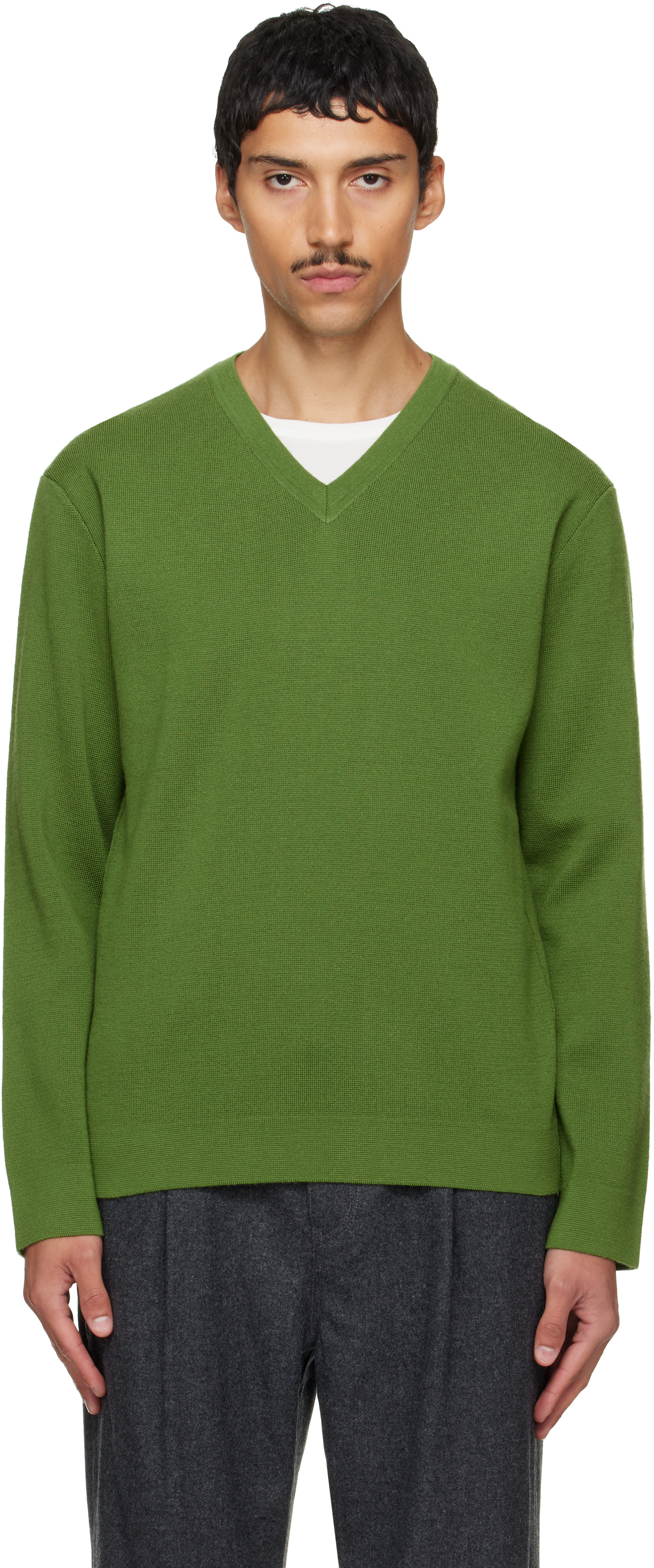 Solid Homme - Pull vert en laine