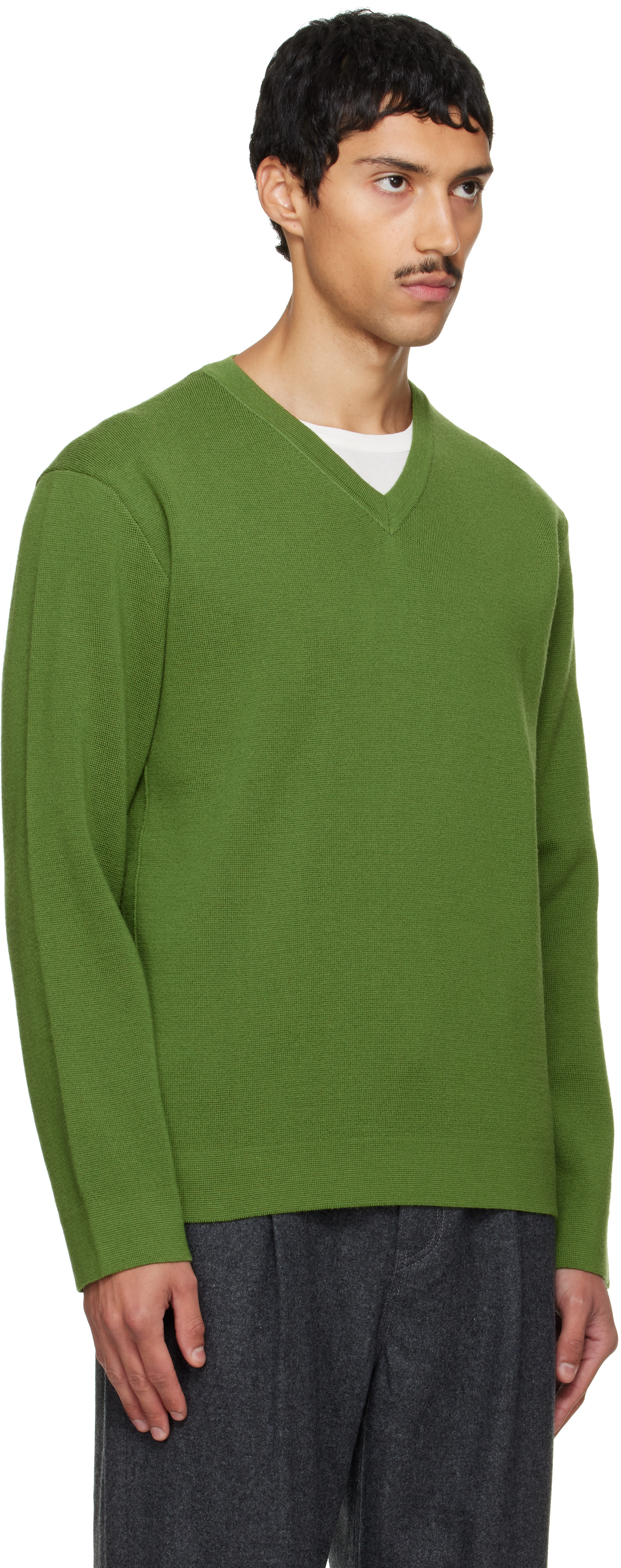 Solid Homme - Pull vert en laine