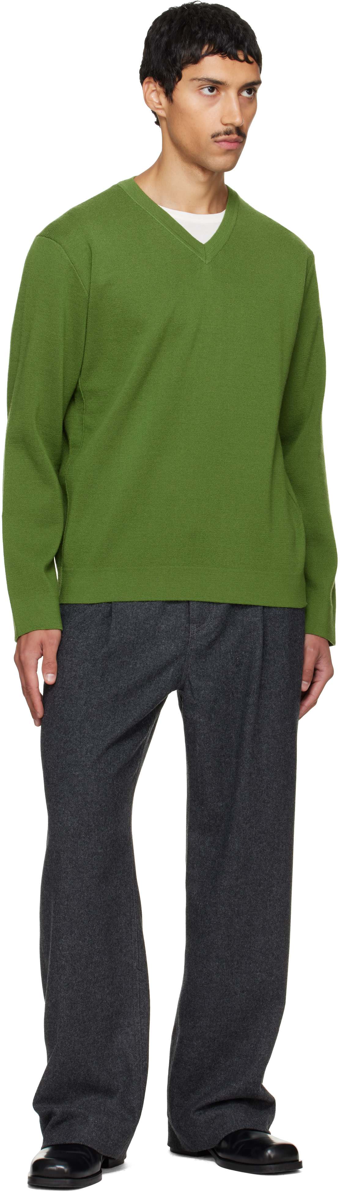Solid Homme - Pull vert en laine