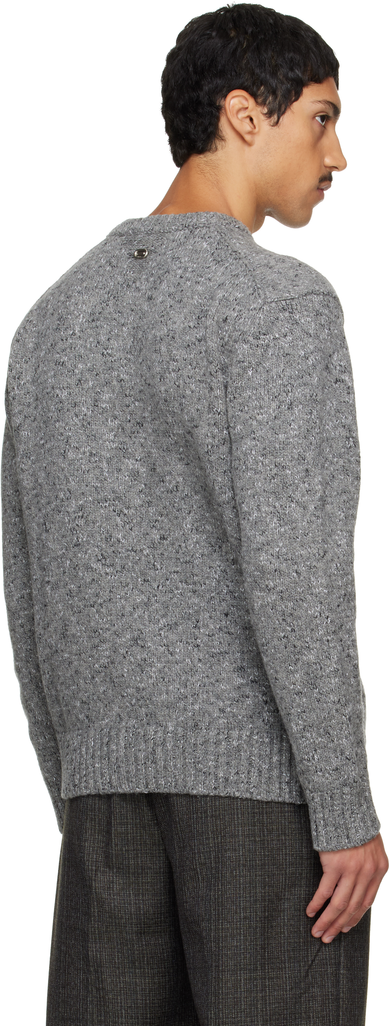 Solid Homme - Pull gris à effet marbré