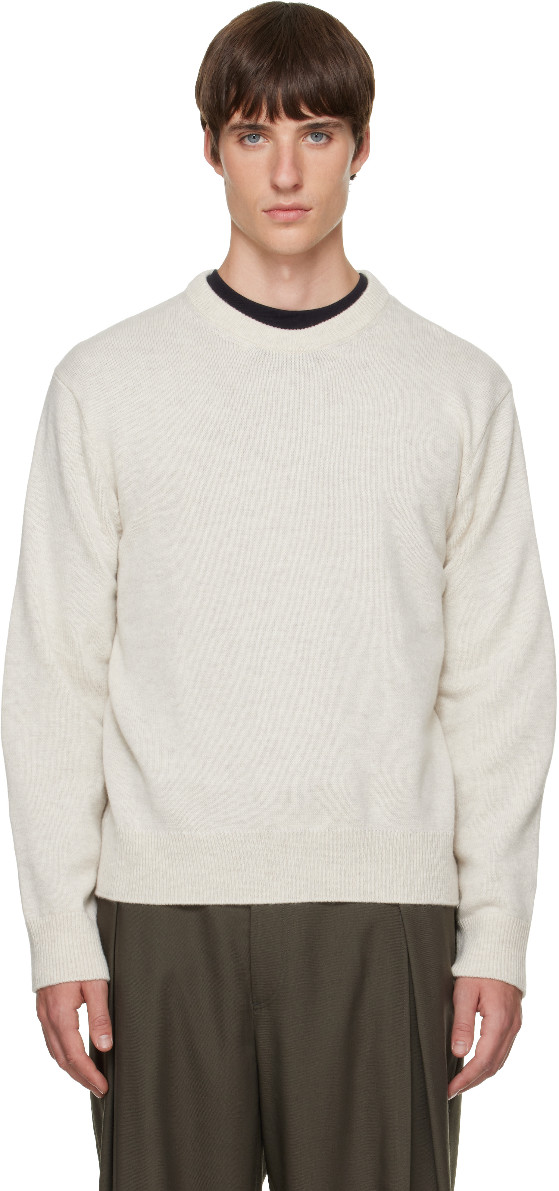 Solid Homme - Gray Wool & Cashmere Sweater