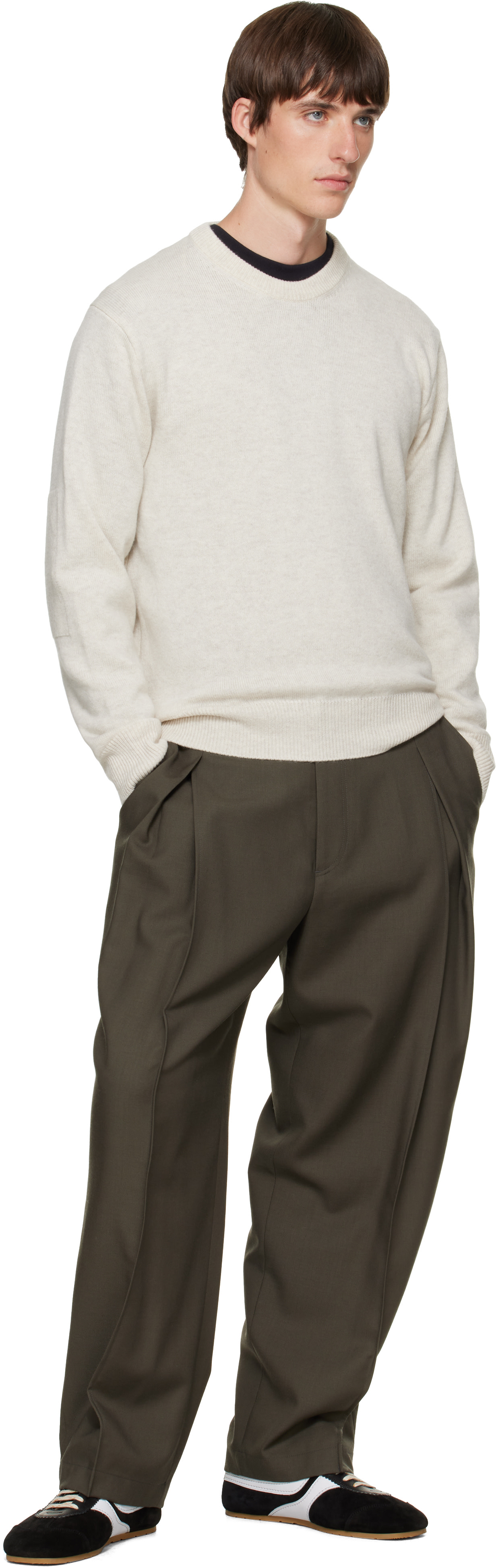 Solid Homme - Pull gris en laine et cachemire