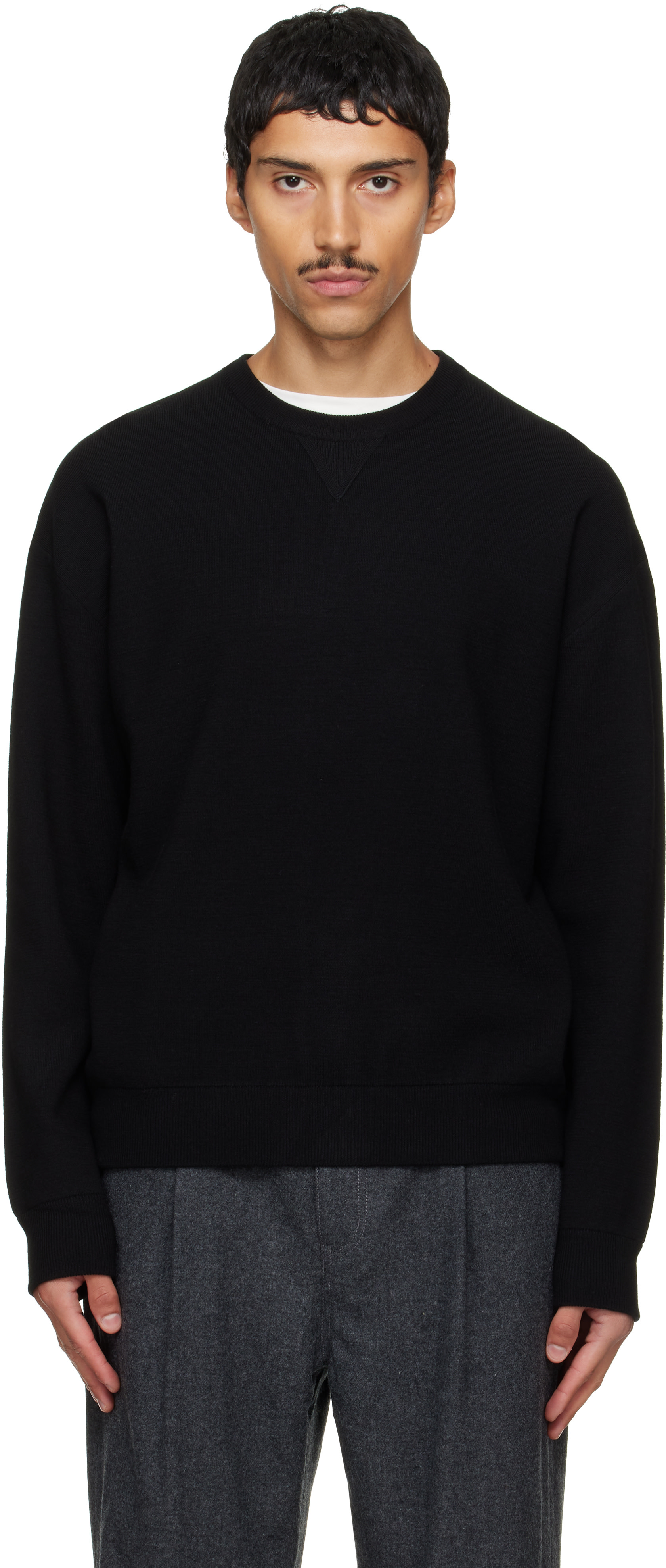 Solid Homme - Pull noir en laine