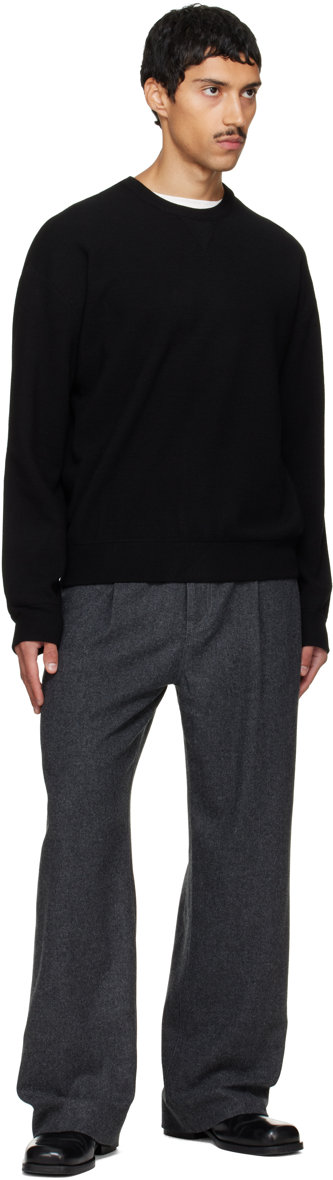Solid Homme - Pull noir en laine