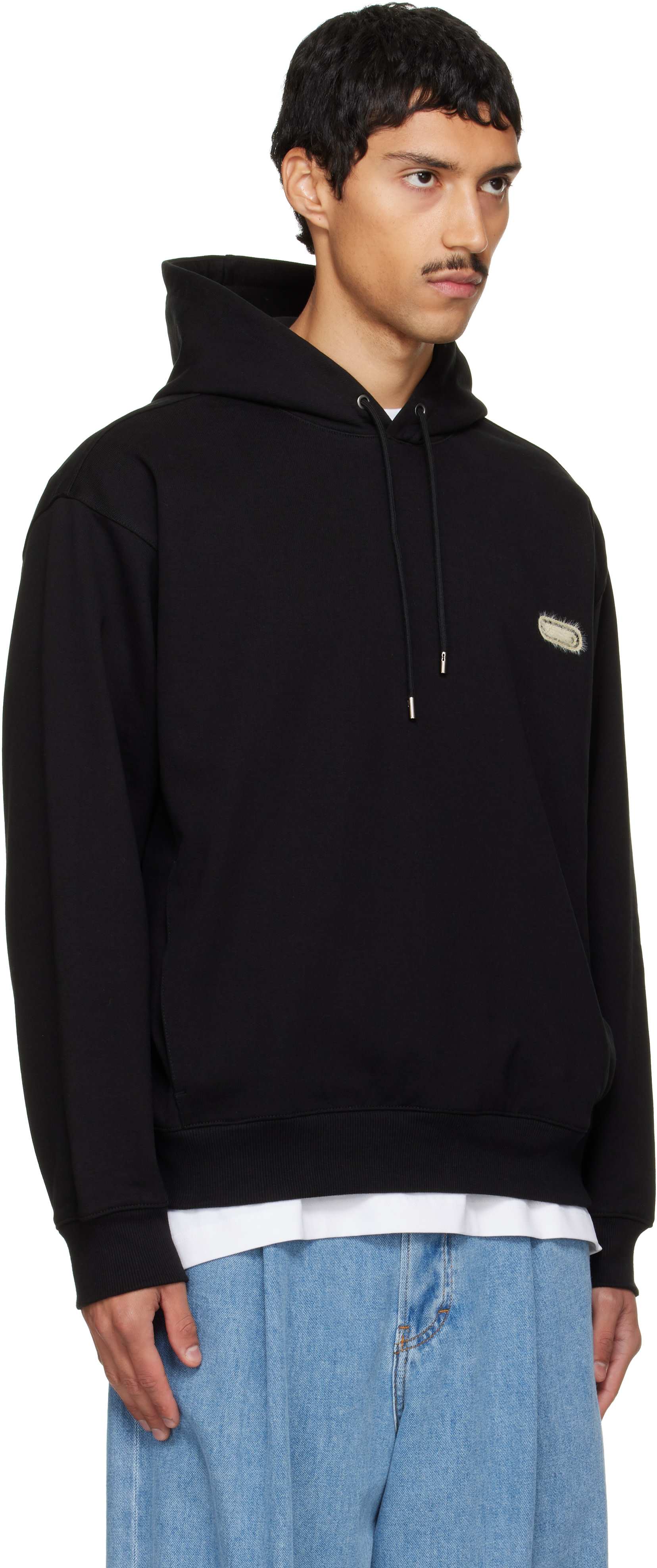 Solid Homme - Black Flocked Hoodie