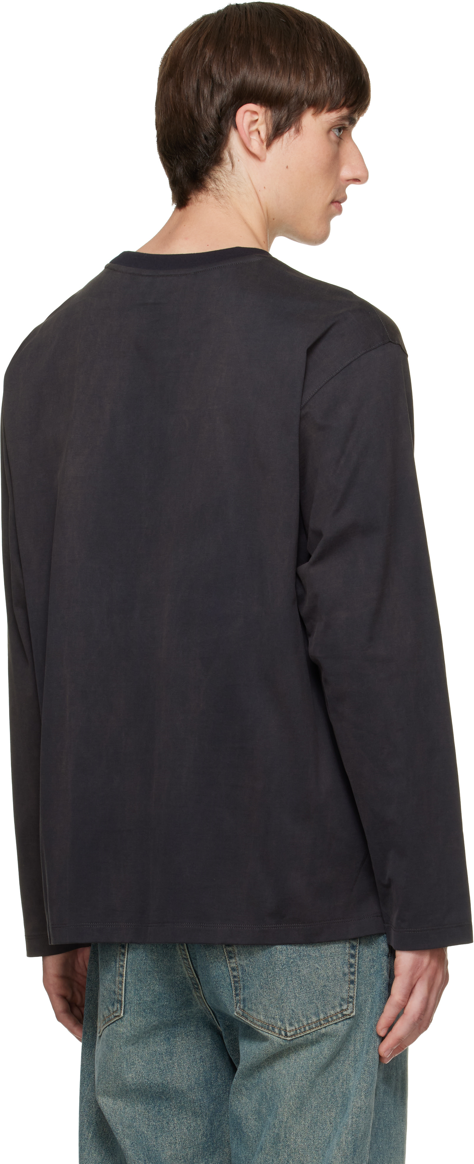 Solid Homme - Gray Patch Pocket Long Sleeve T-shirt