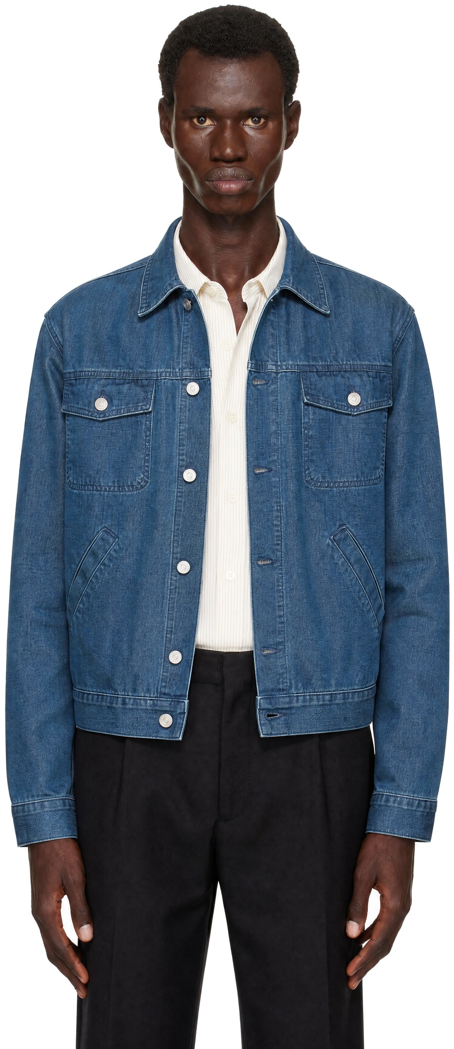 ANOTHER ASPECT - Blouson bleu Another 2.0 en denim