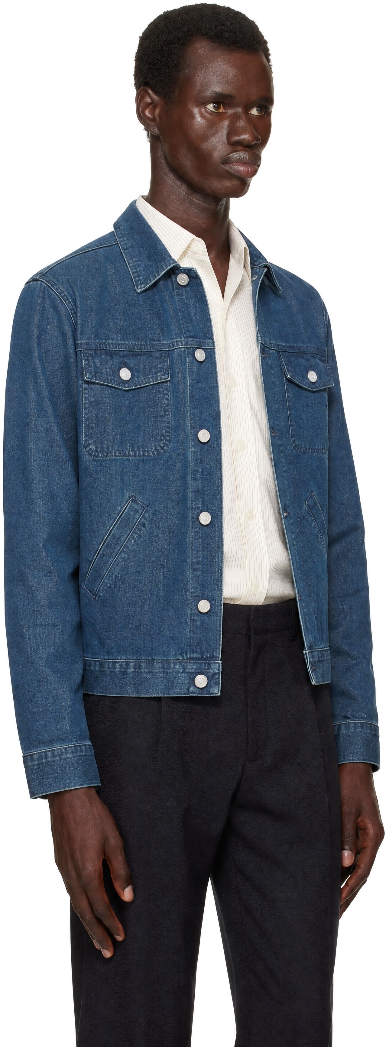 ANOTHER ASPECT - Blouson bleu Another 2.0 en denim