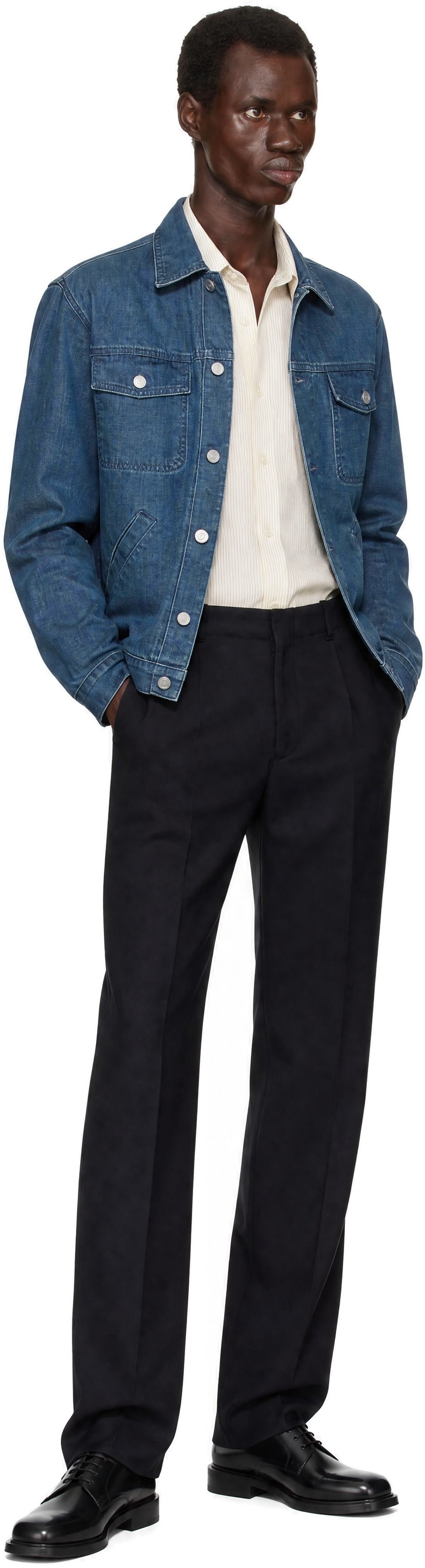 ANOTHER ASPECT - Blouson bleu Another 2.0 en denim
