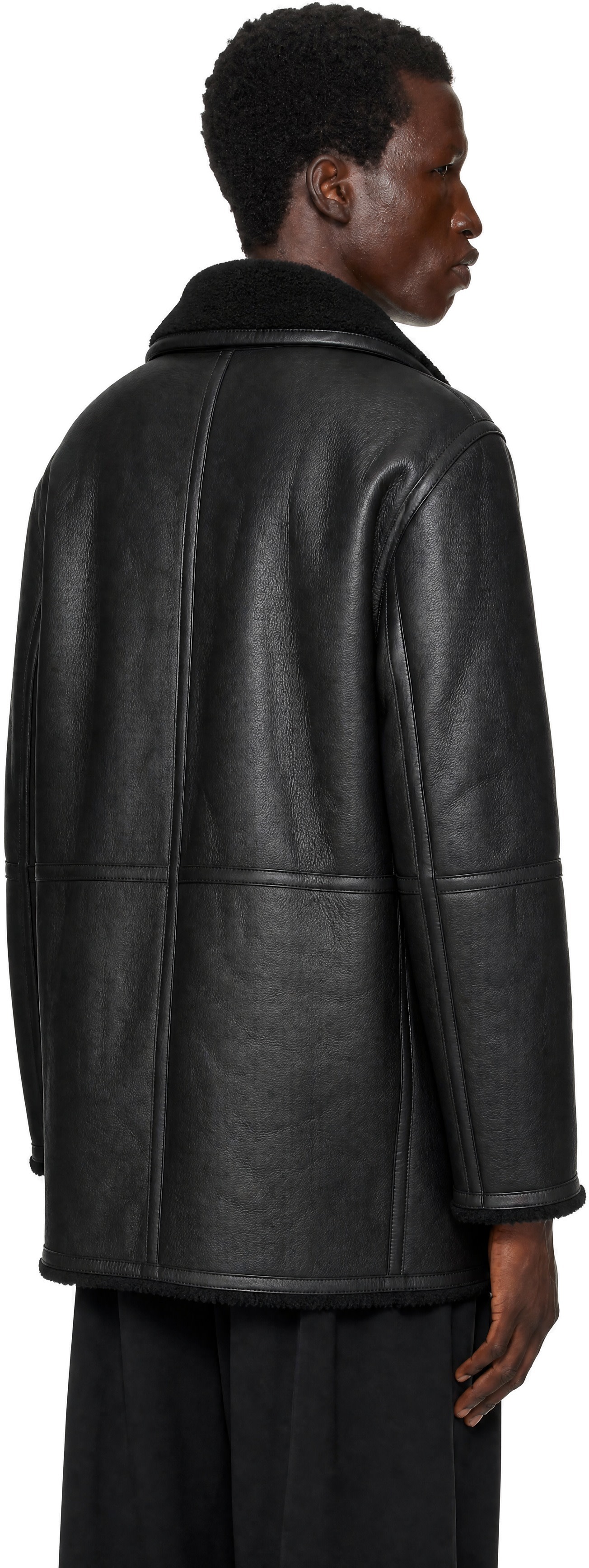 ANOTHER ASPECT - Black Another 1.0 Shearling Jacket