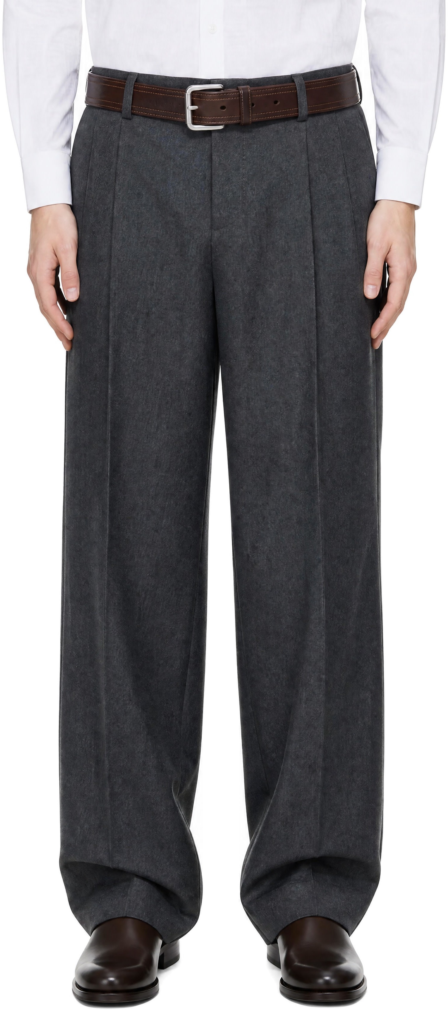 ANOTHER ASPECT - Gray Another 1.0 Suit Trousers
