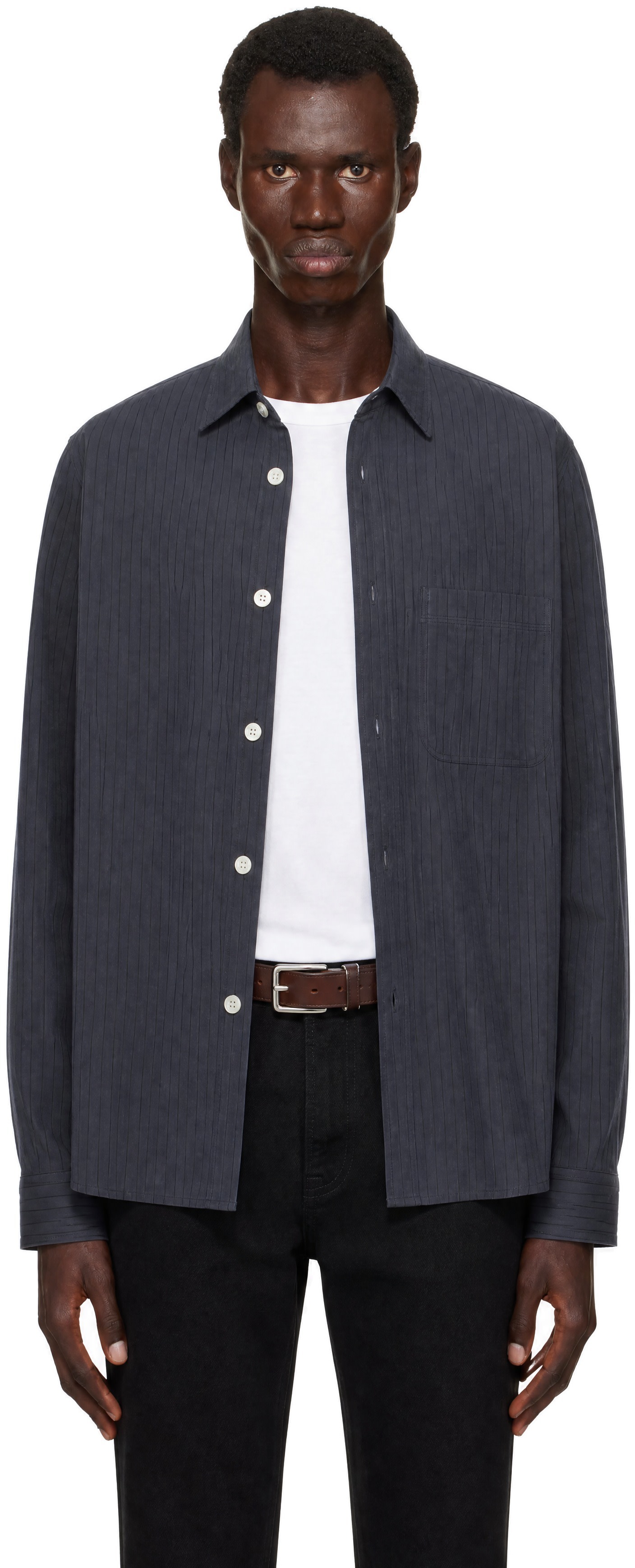 ANOTHER ASPECT - Chemise Another 4.0 grise