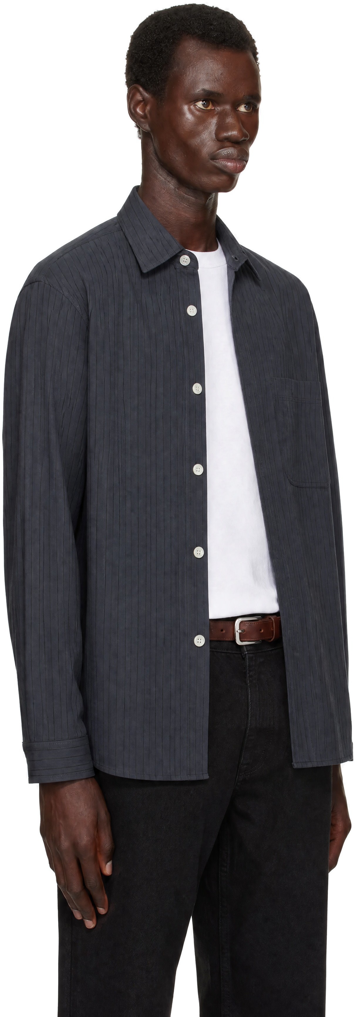 ANOTHER ASPECT - Chemise Another 4.0 grise