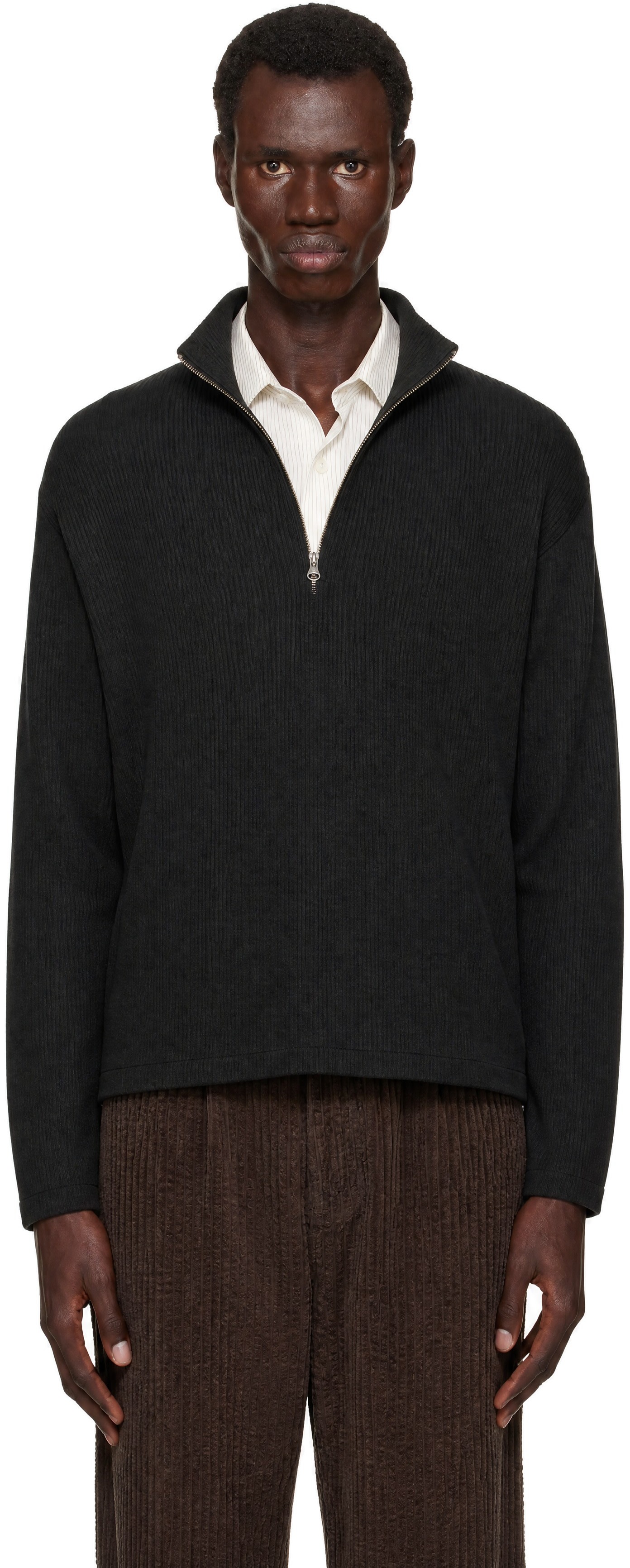 ANOTHER ASPECT - Black Another 1.0 Zip Sweatshirt