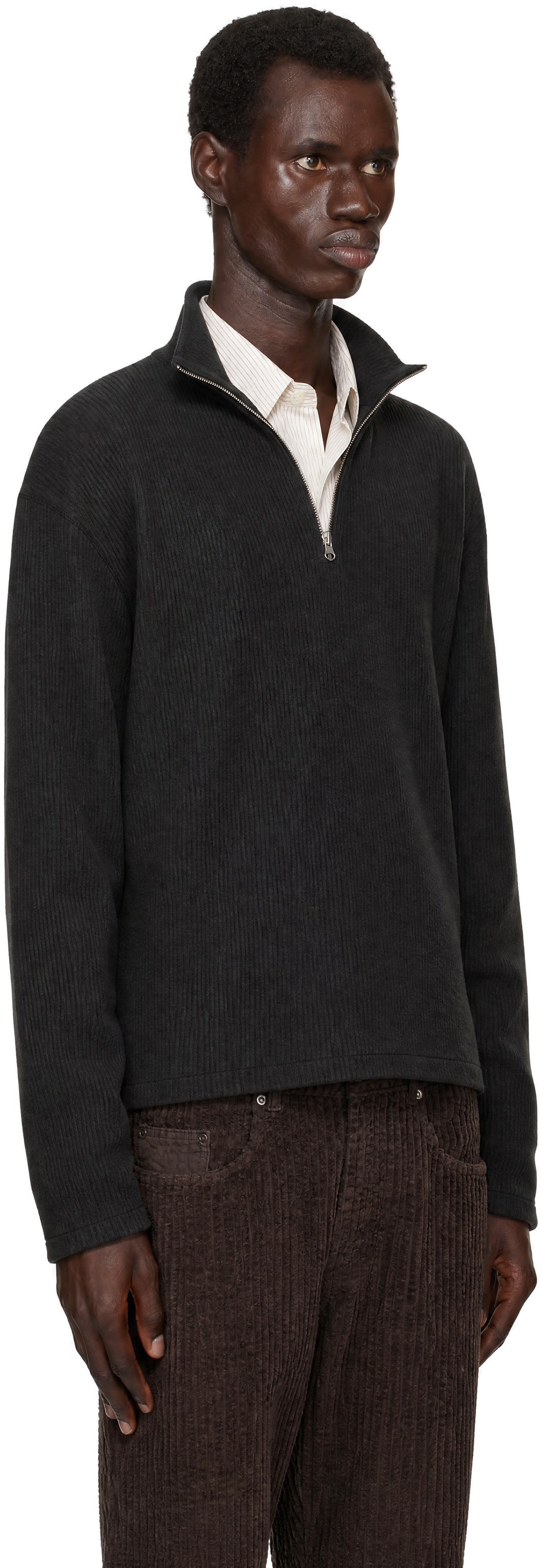 ANOTHER ASPECT - Black Another 1.0 Zip Sweatshirt