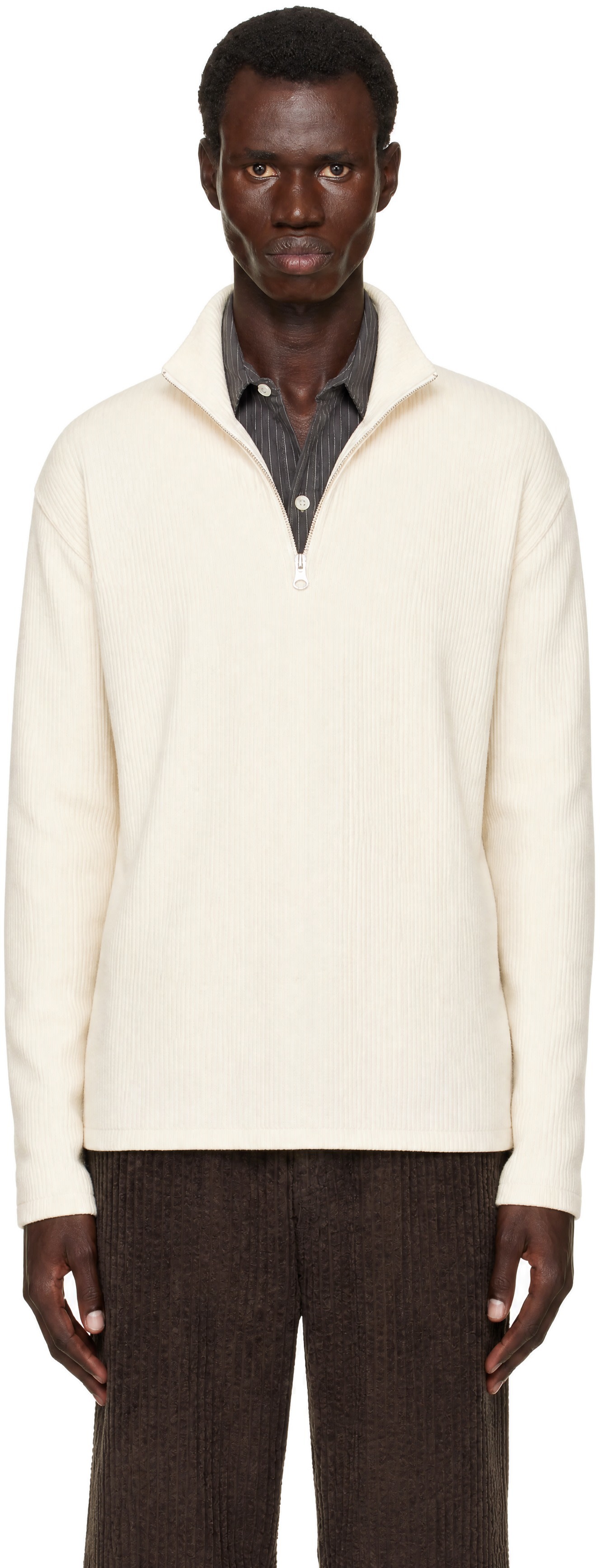 ANOTHER ASPECT - Off-White Another 1.0 Zip Sweatshirt