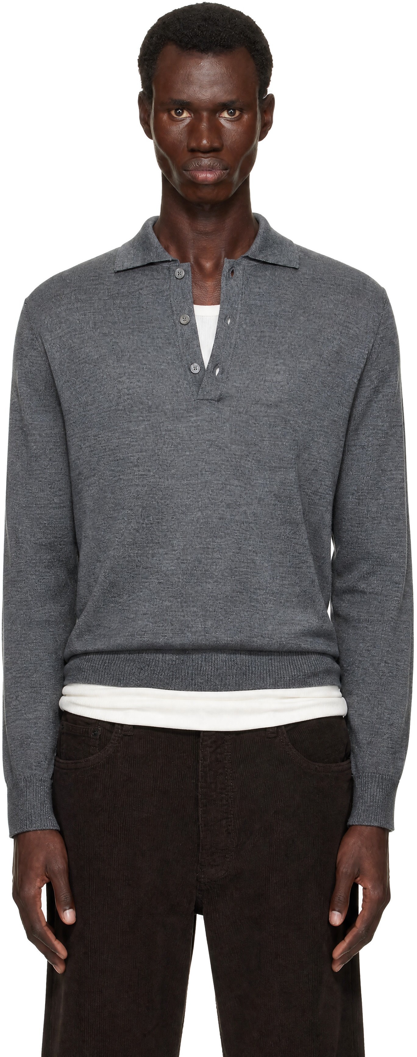 ANOTHER ASPECT - Polo Another 2.0 gris