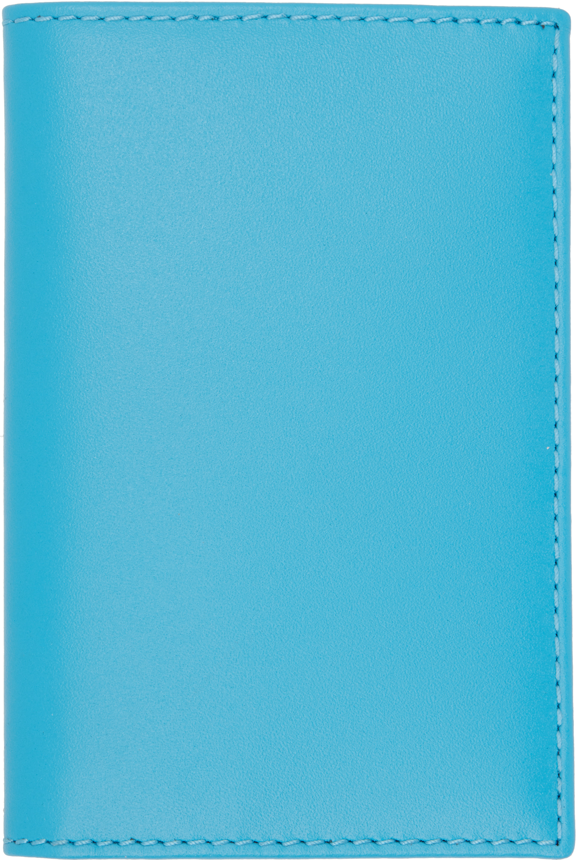 Comme des Garçons Wallets - 블루 클래식 가죽 라인 카드 지갑
