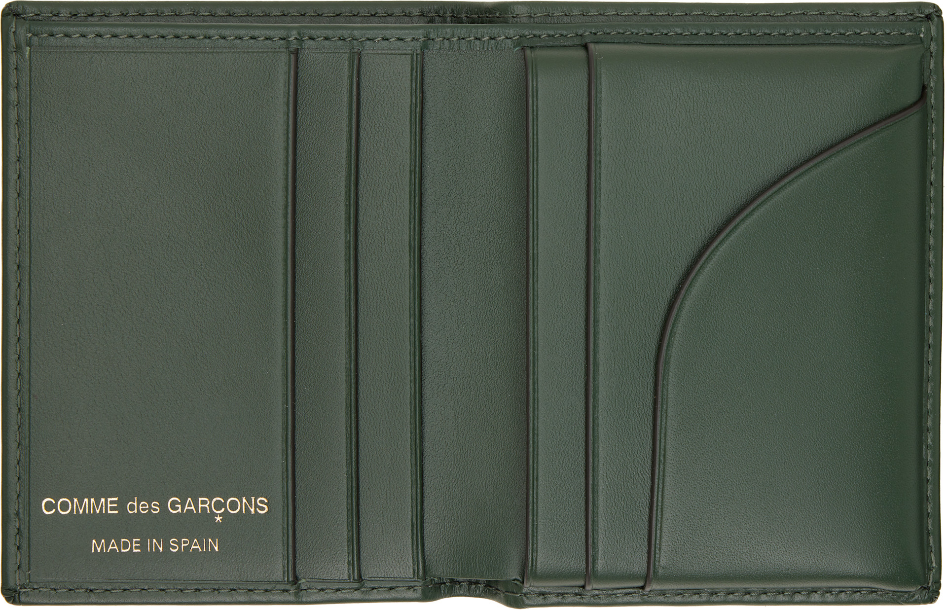 COMME des GARÇONS レザーケース Comme des Garçons Wallets: グリーン Classic レザー カードケース