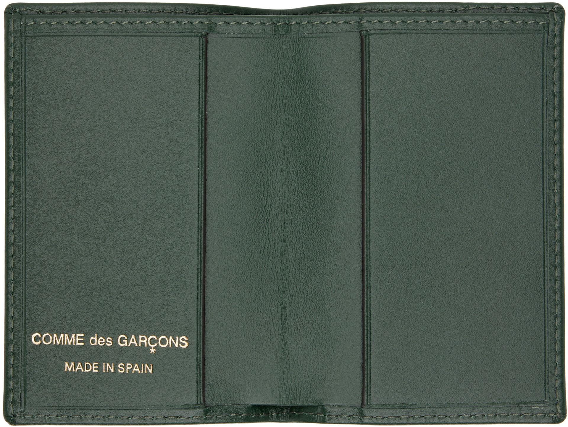 Comme des Garçons Wallets: グリーン Classic Leather Line カード