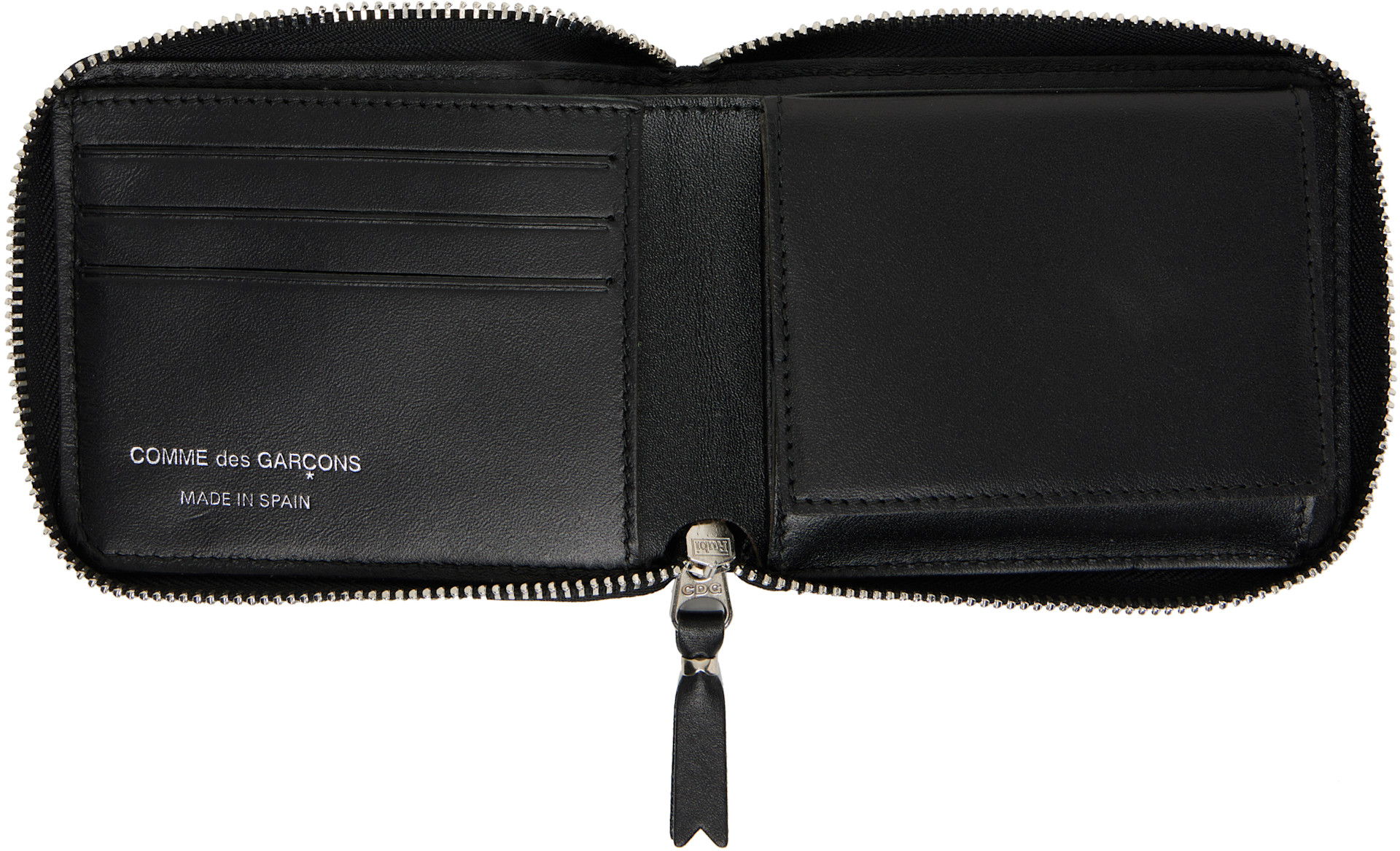 COMME des GARÇONS WALLETS - Black Silver Eyelet Wallet