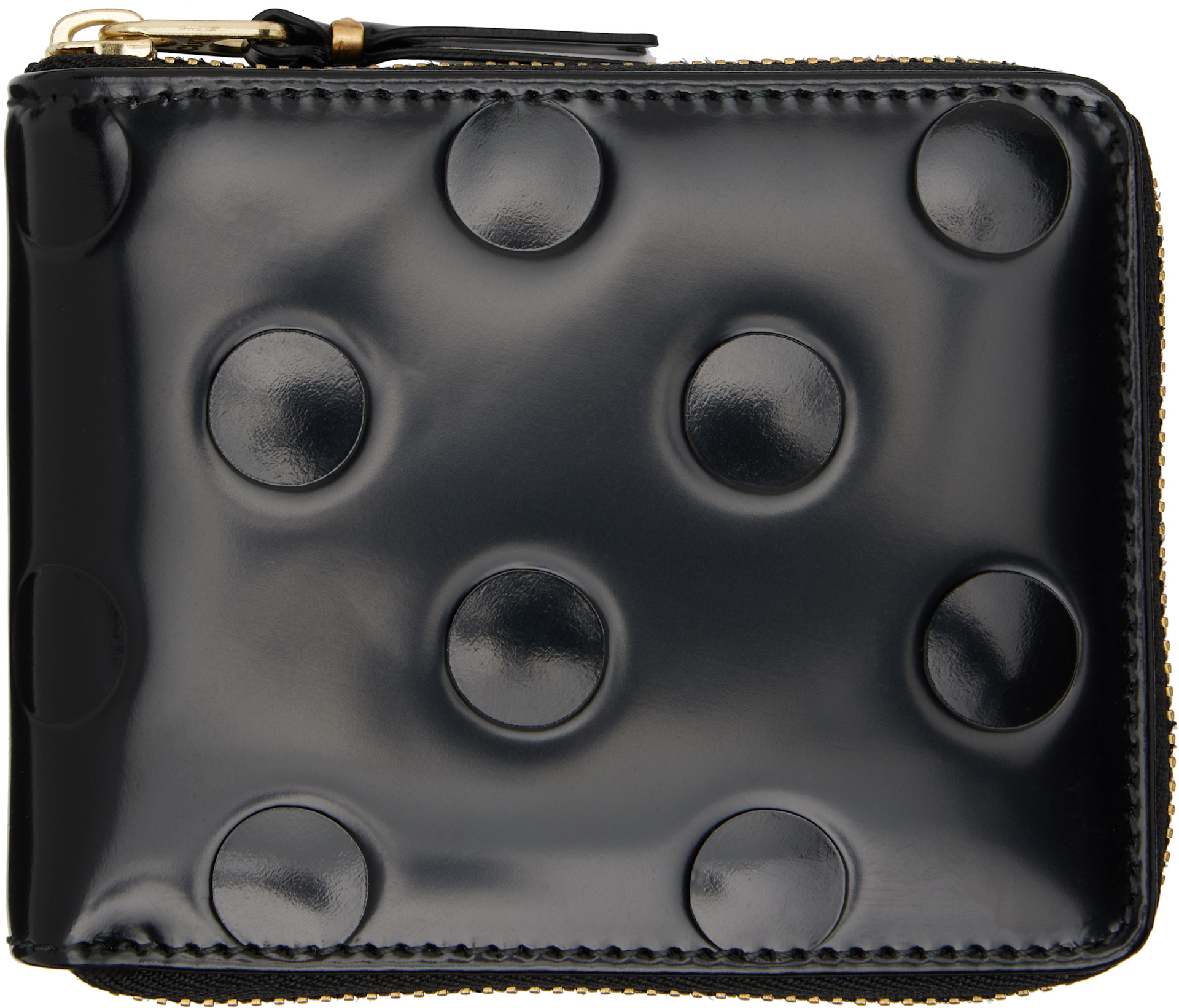 COMME des GARÇONS WALLETS - Black Dots Embossed Leather Wallet