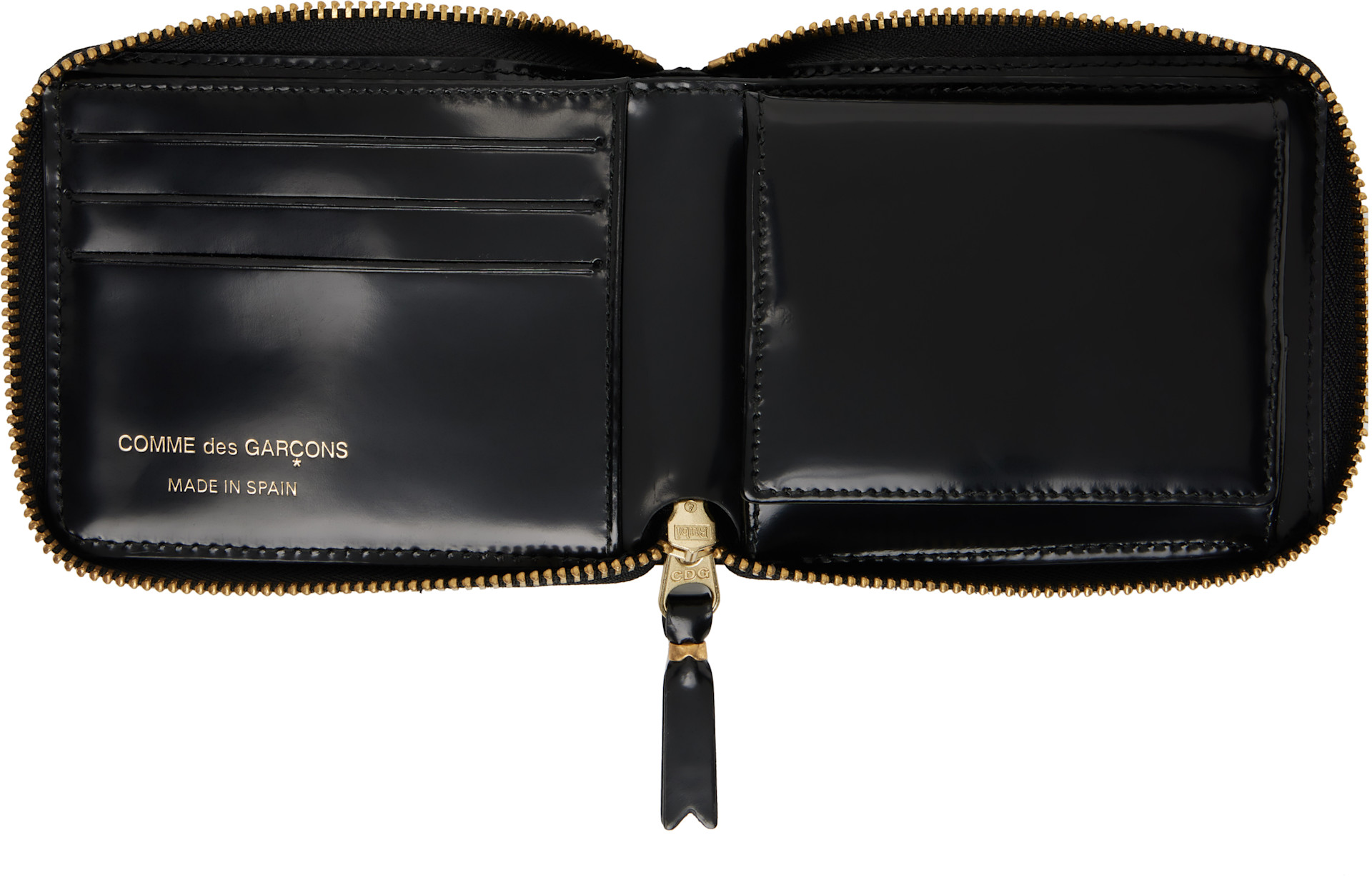 COMME des GARÇONS WALLETS - Black Dots Embossed Leather Wallet