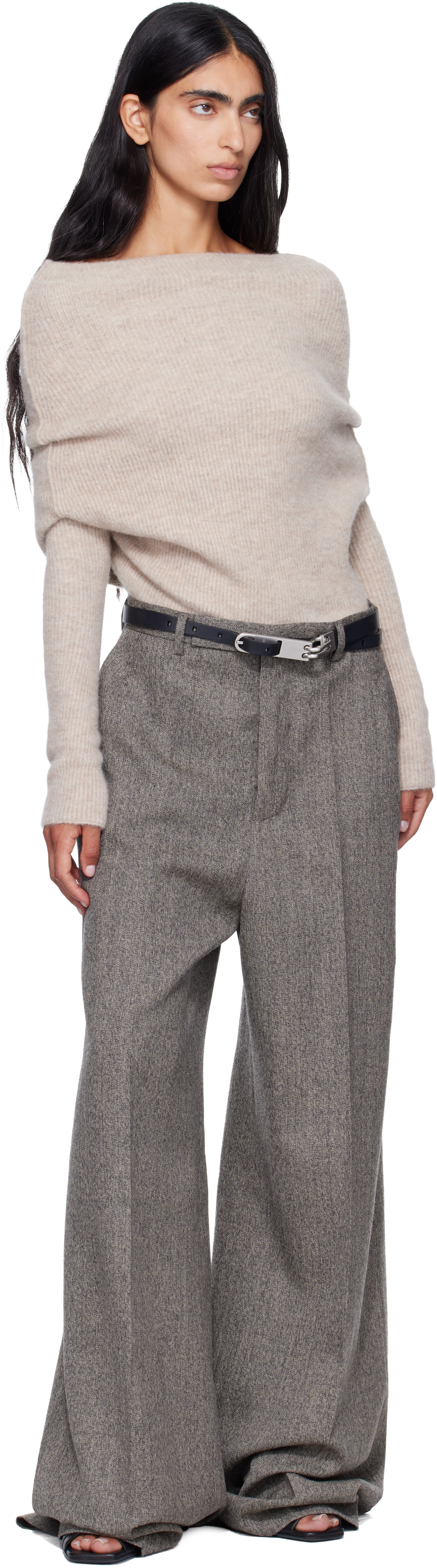 Rick Owens: Black Tower Tongue Belt | SSENSE Canada