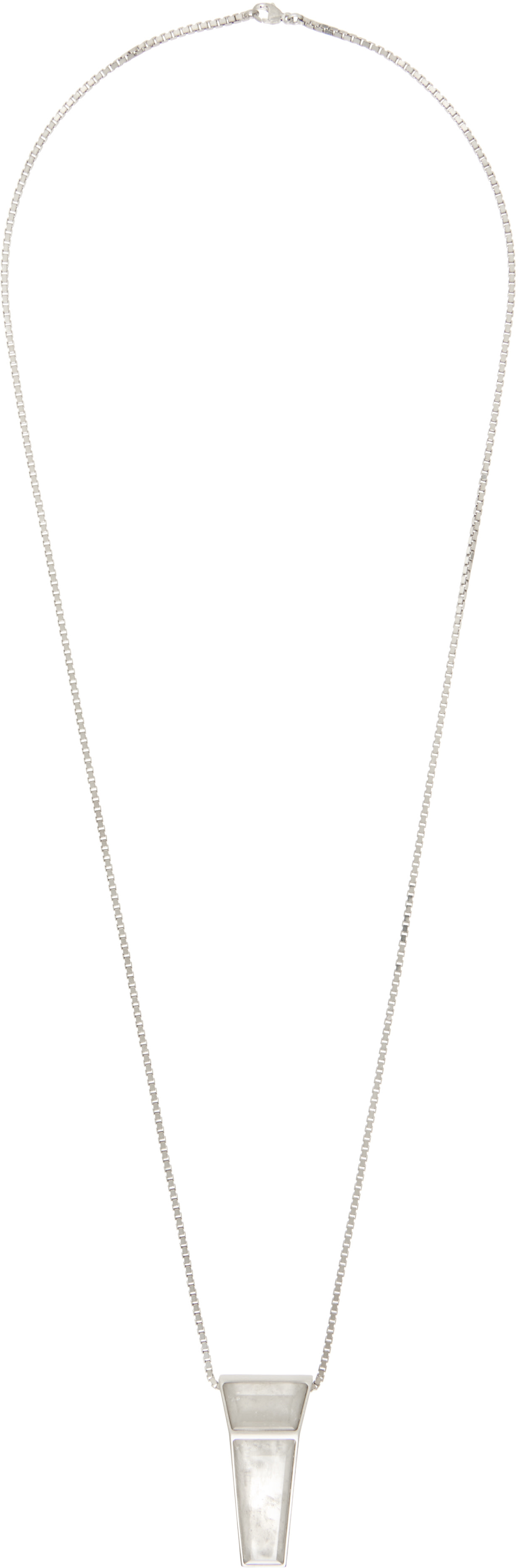 Rick Owens - Collier à pendentif Trunk à cristaux