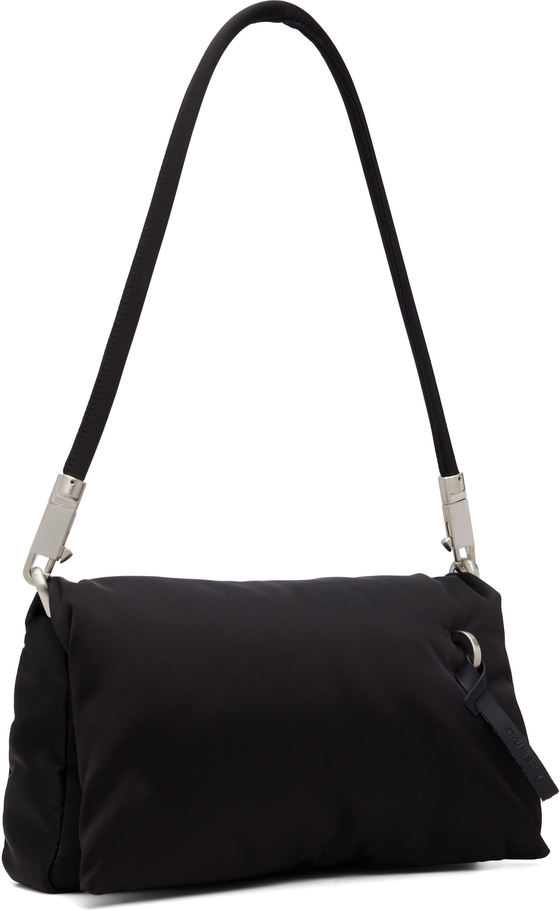 Rick Owens: Black Tower Shoulder Pillow Griffin Bag | SSENSE