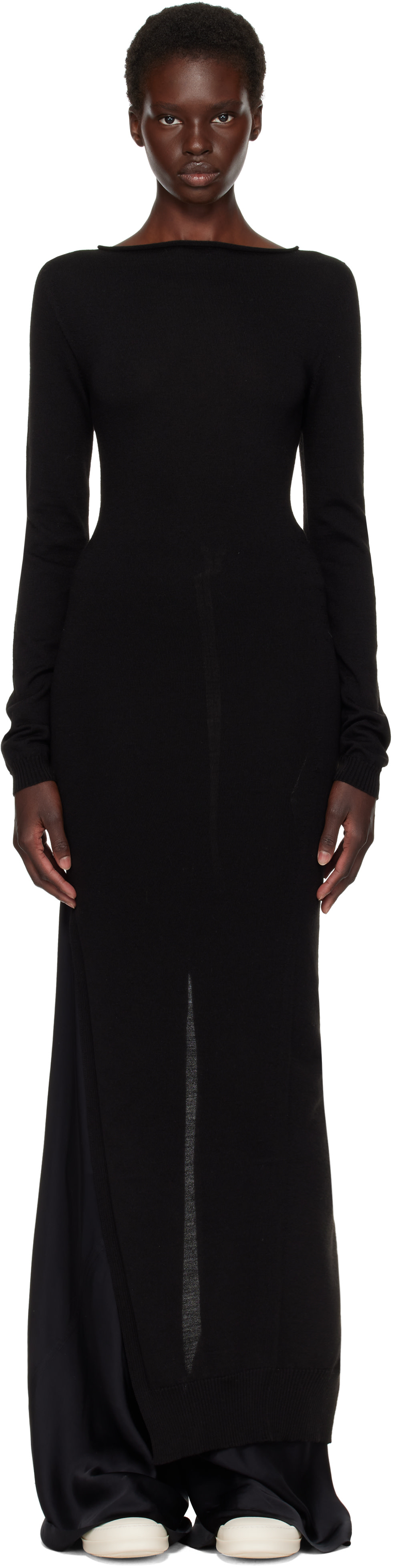Rick Owens: ブラック Tower Easy Long Top ミディアムワンピース