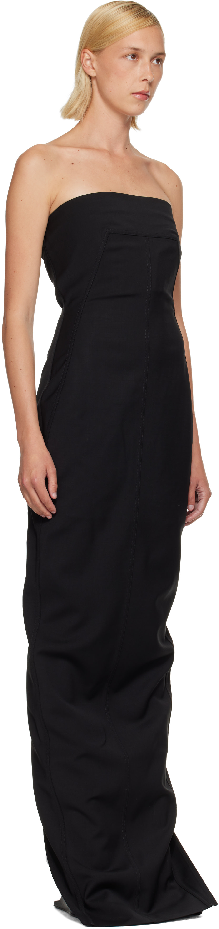 Rick Owens - Robe bustier longue noire - Tower