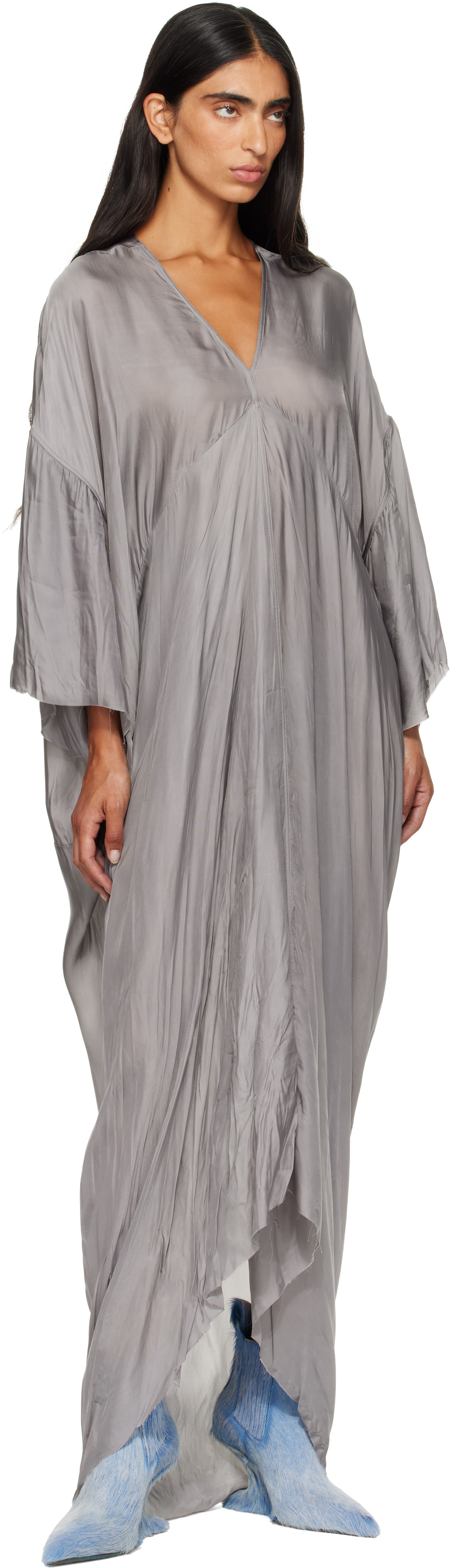 Rick Owens - Robe longue Tommykite grise - Tower