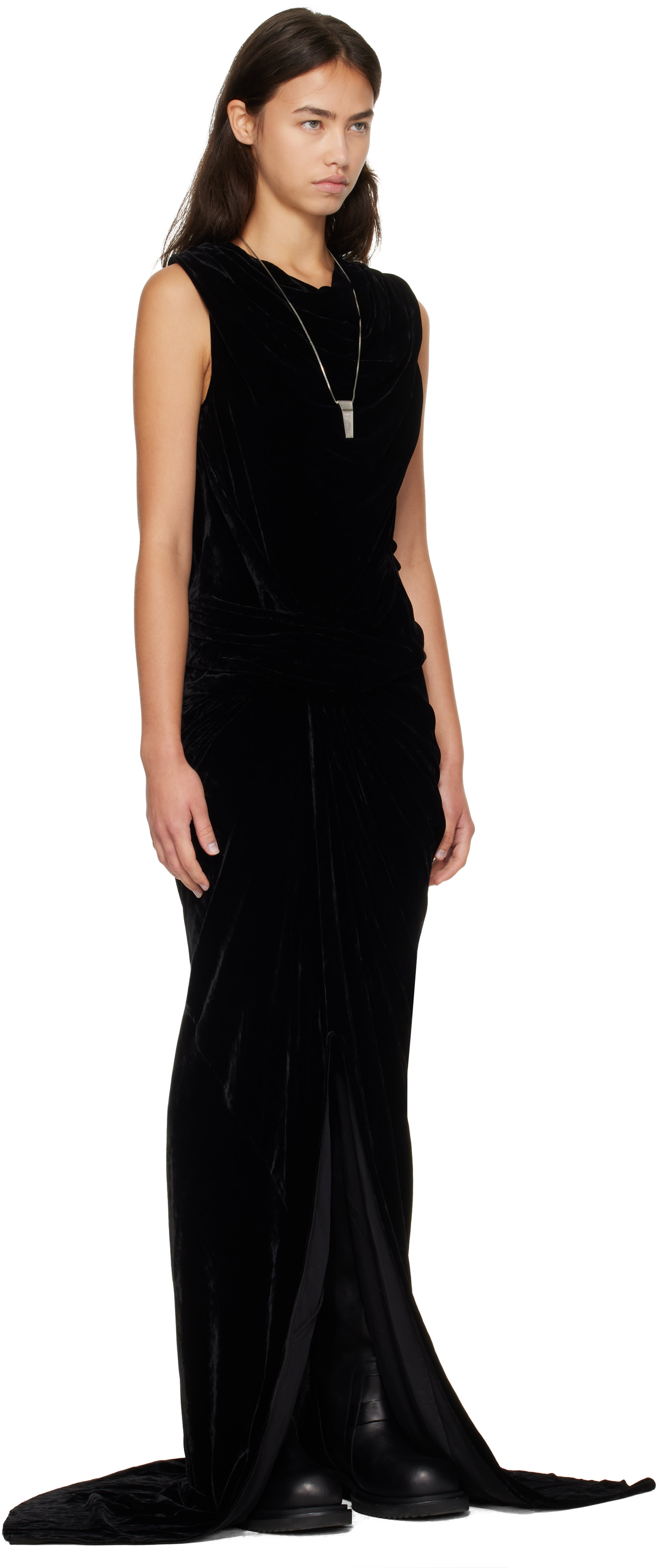 Rick Owens - Robe longue Strutter noire - Tower