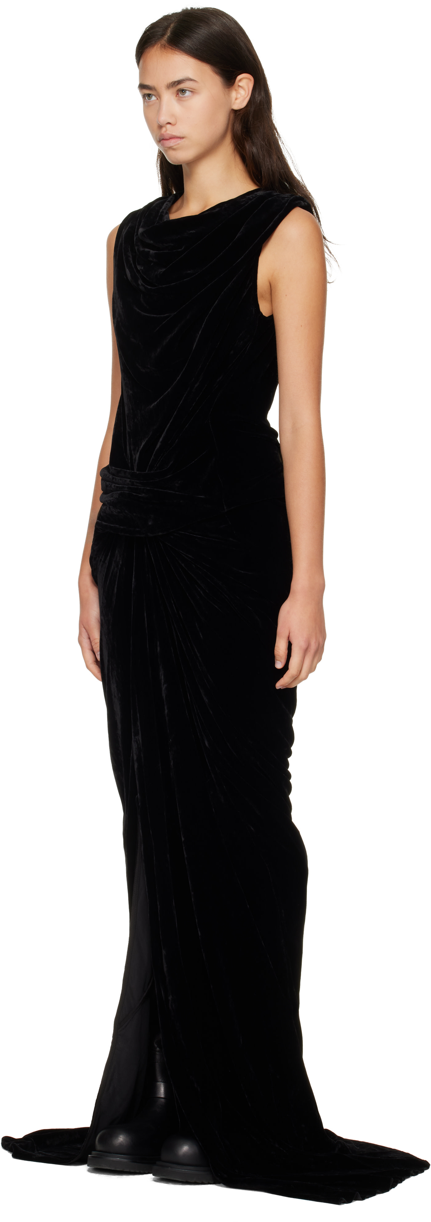 Rick Owens - Robe longue Strutter noire - Tower