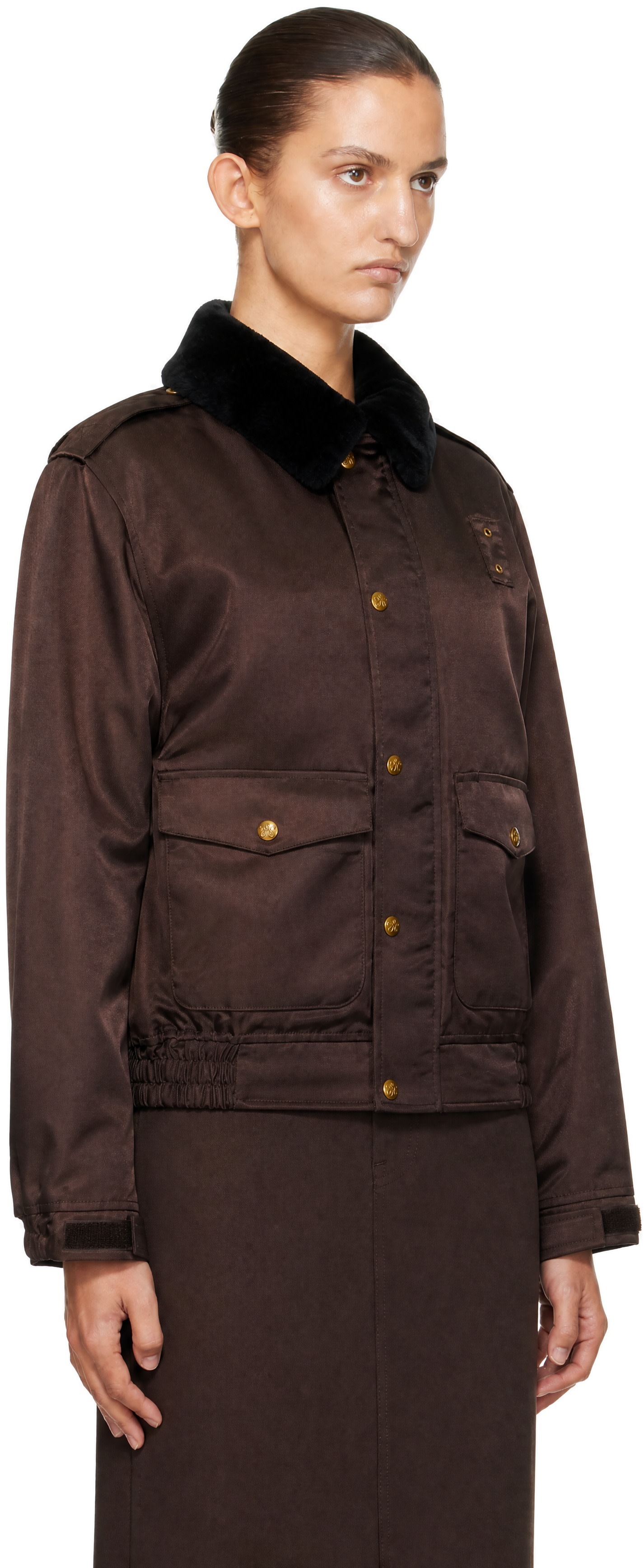 WILLY CHAVARRIA - Blouson aviateur d'uniforme brun